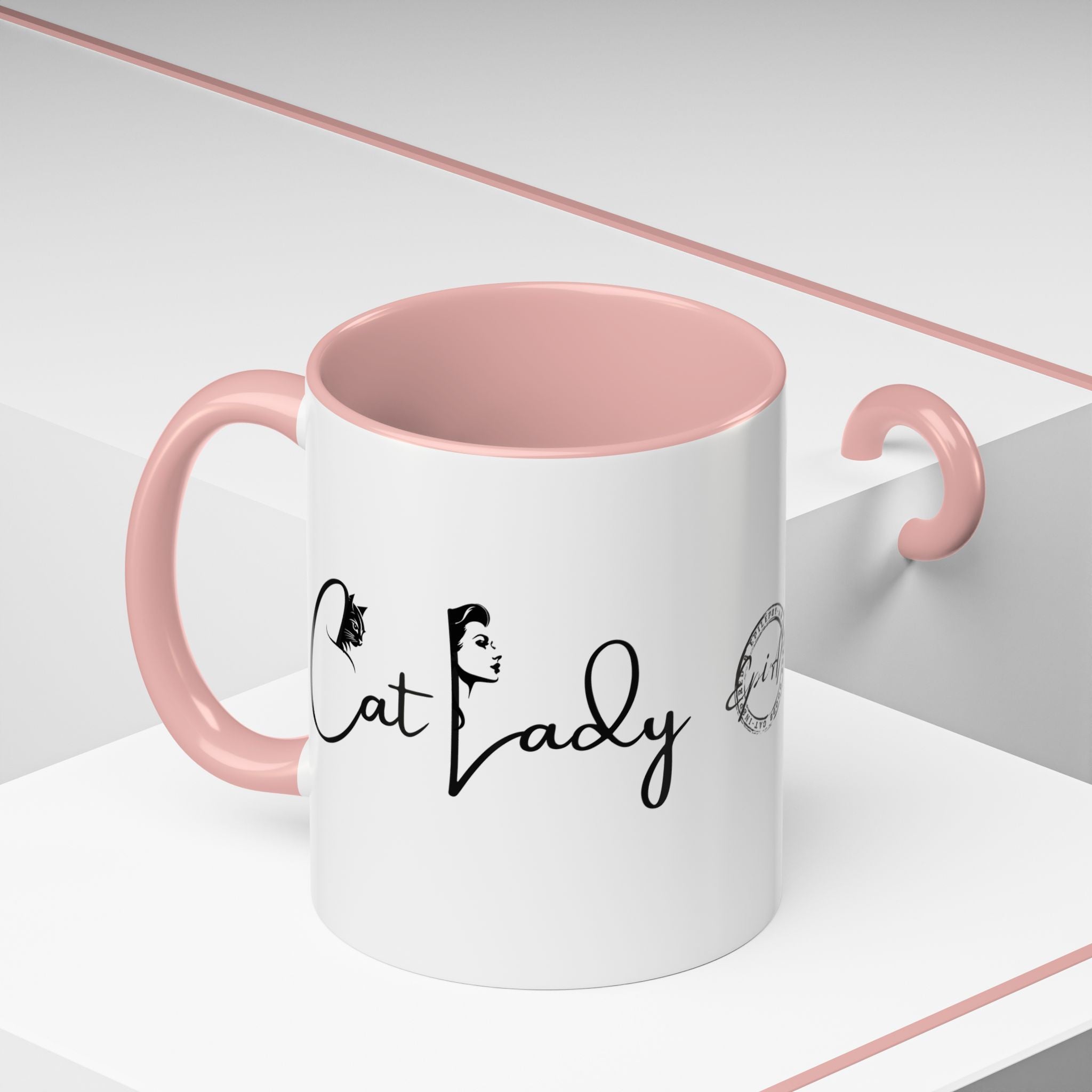 Cat Lady Accent Coffee Mug - Perfect Gift for Cat Lovers - Drinkware, Coffee Mugs - EpiAl's Shop