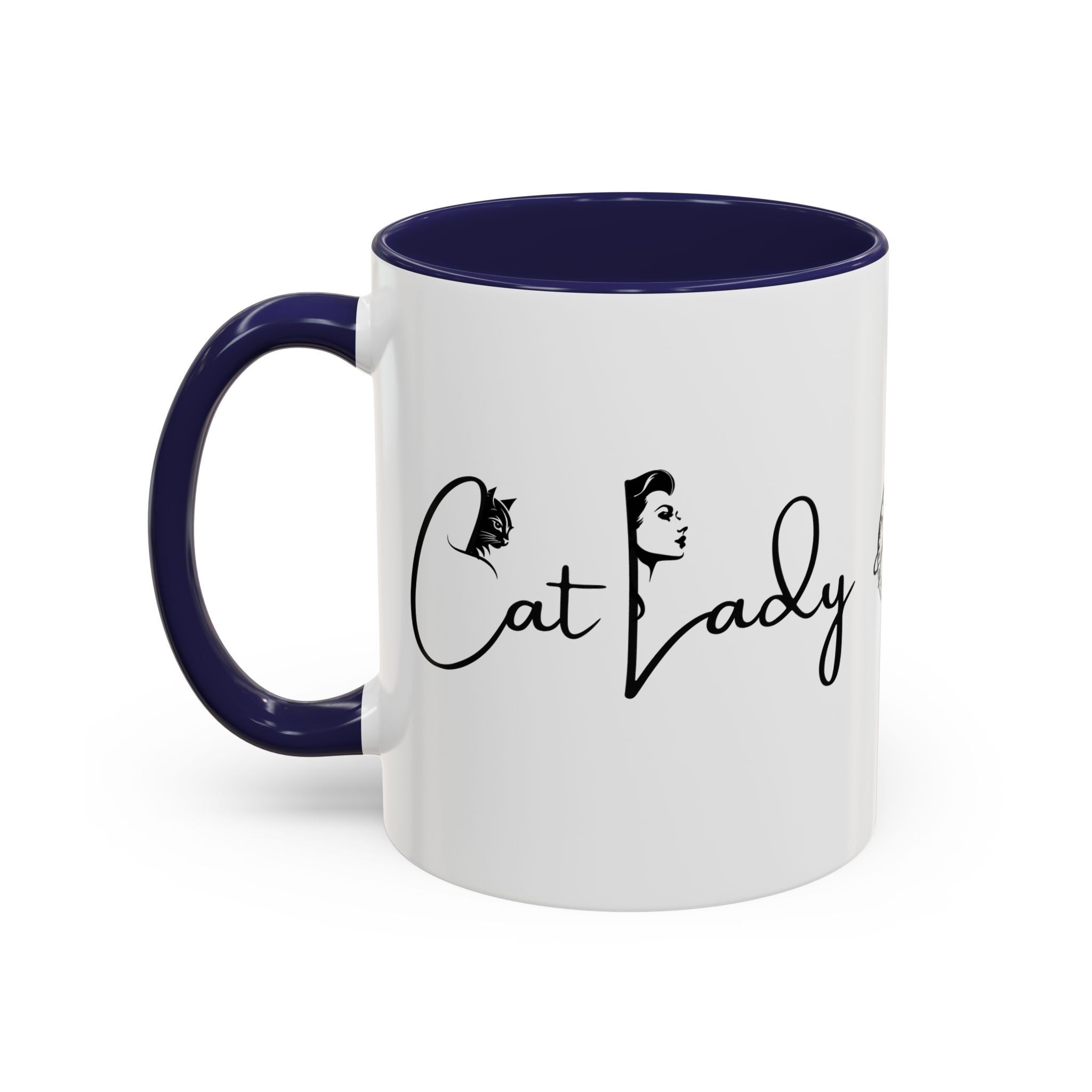 Cat Lady Accent Coffee Mug - Perfect Gift for Cat Lovers - Drinkware, Coffee Mugs - EpiAl's Shop