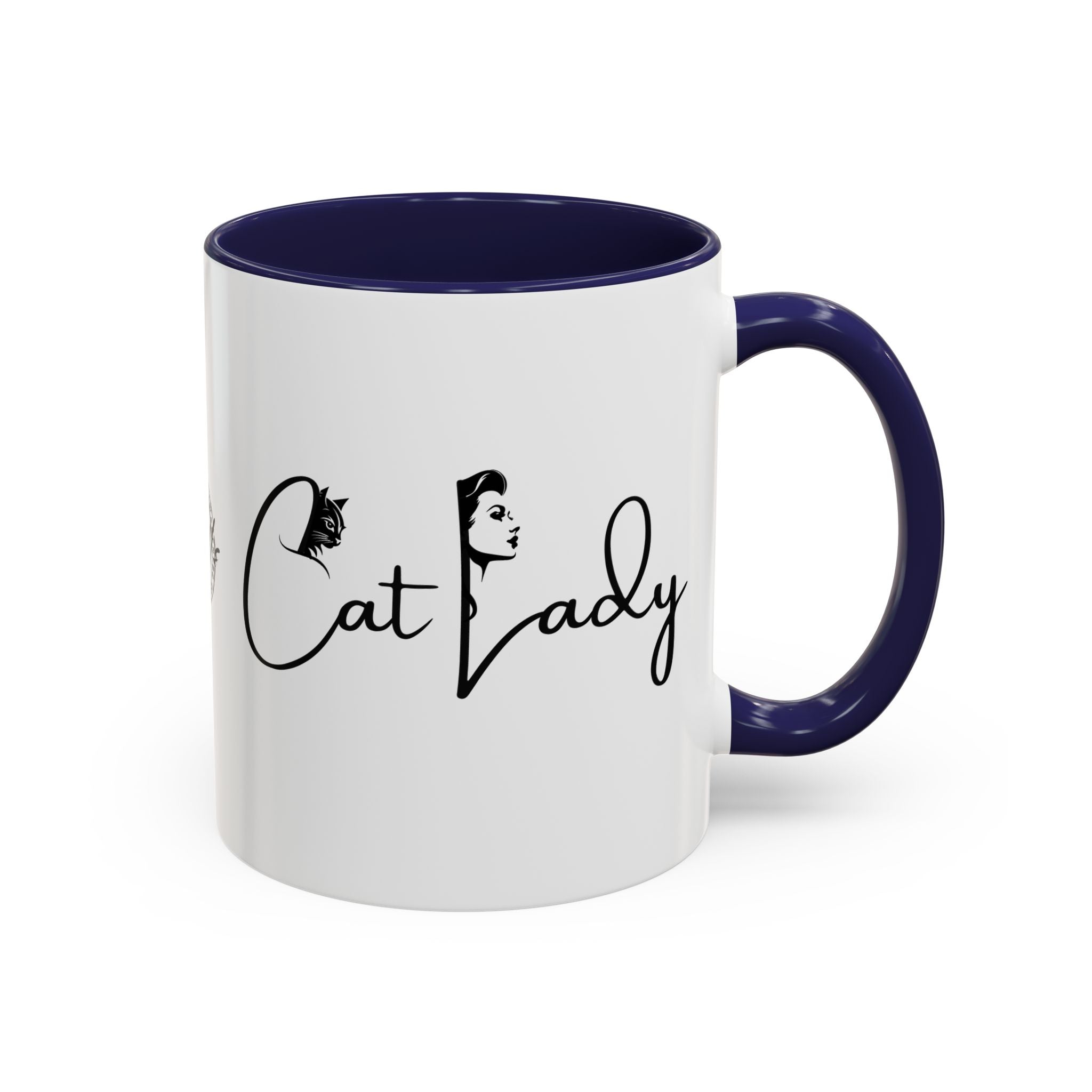 Cat Lady Accent Coffee Mug - Perfect Gift for Cat Lovers - Drinkware, Coffee Mugs - EpiAl's Shop