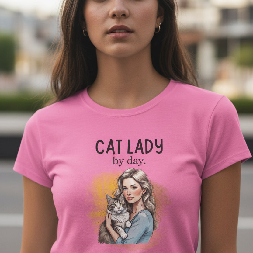 Cat Lady by Day, Hooker by Night Softstyle Tee - Clothing, T-shirts - EpiAl's Shop