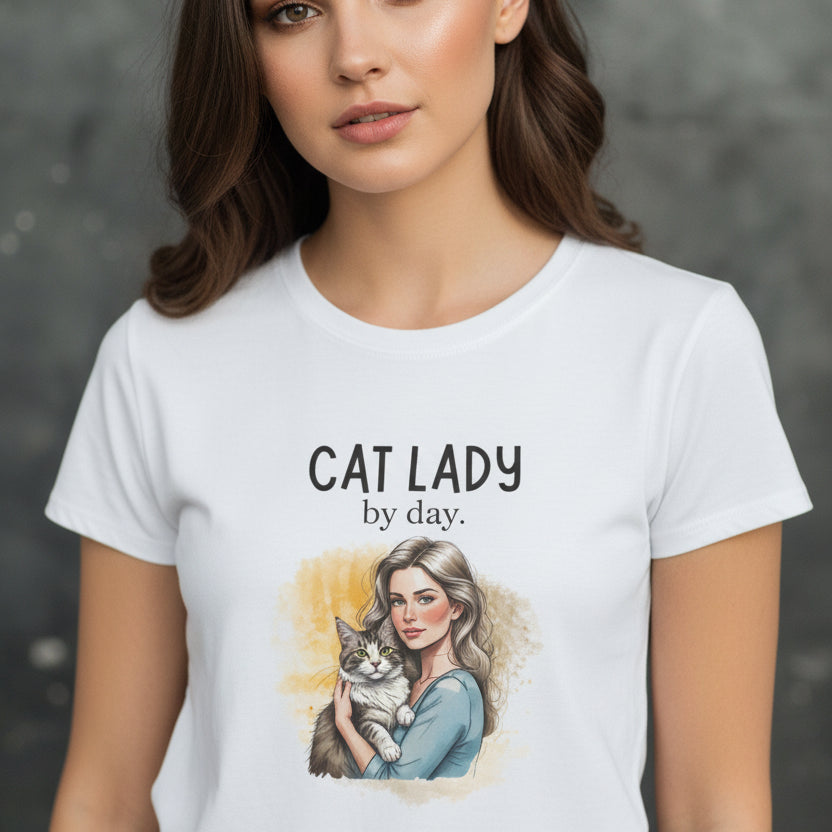 Cat Lady by Day, Hooker by Night Softstyle Tee - Clothing, T-shirts - EpiAl's Shop