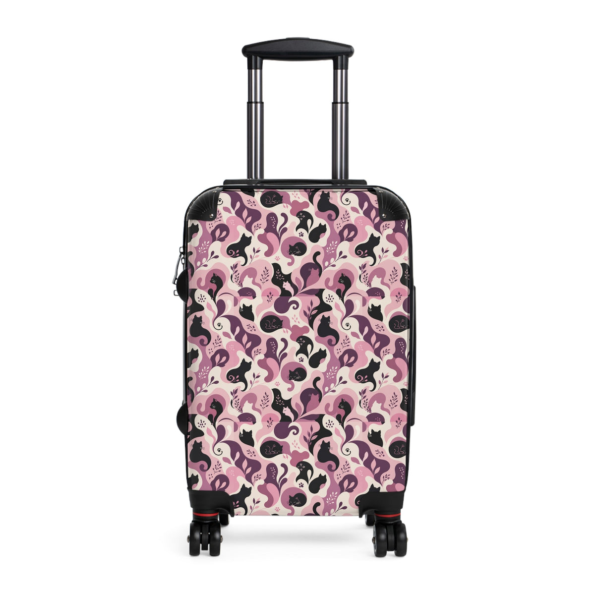 Cat Lady Camo Hard-Shell Suitcase - Pink Abstract Cat Luggage for Women - Bags, Suitcases - EpiAl's Shop