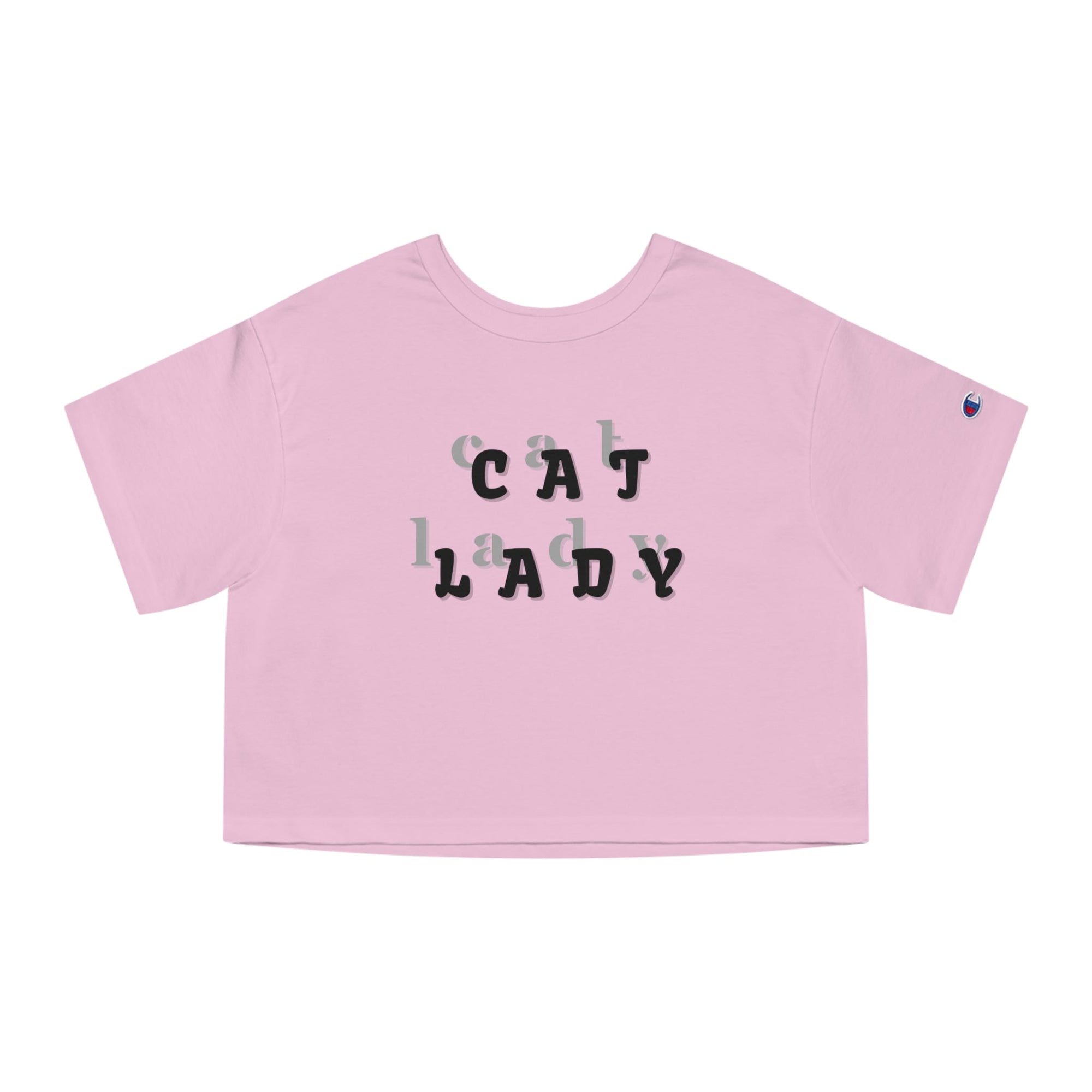 Cat Lady Champion Women's Heritage Cropped T - Shirt - T - Shirt - Epileptic Al’s Shop