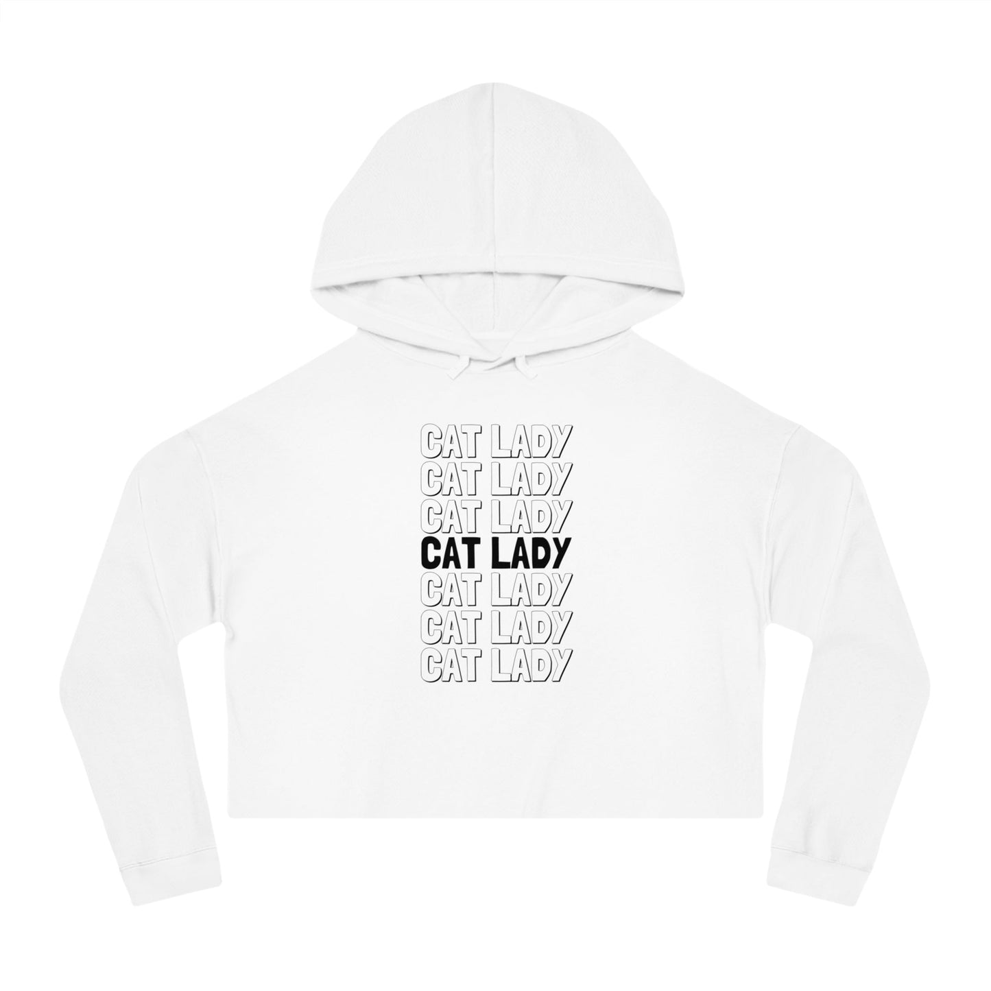 Cat Lady Cropped Hooded Sweatshirt - Hoodie - EpiAl's Shop