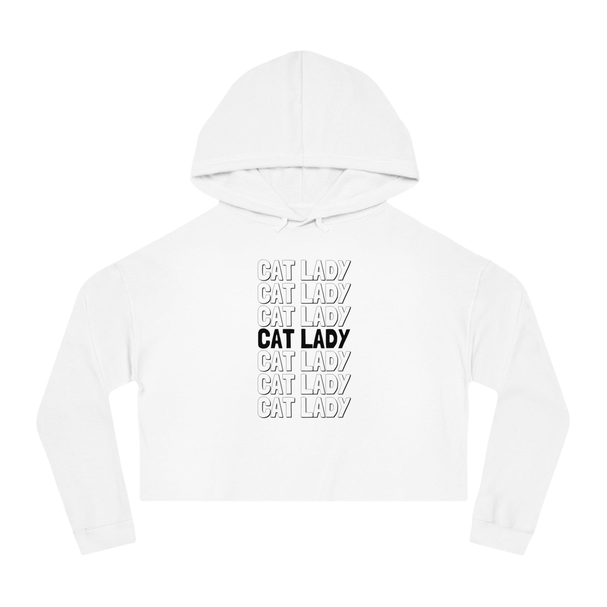 Cat Lady Cropped Hooded Sweatshirt - Hoodie - EpiAl's Shop