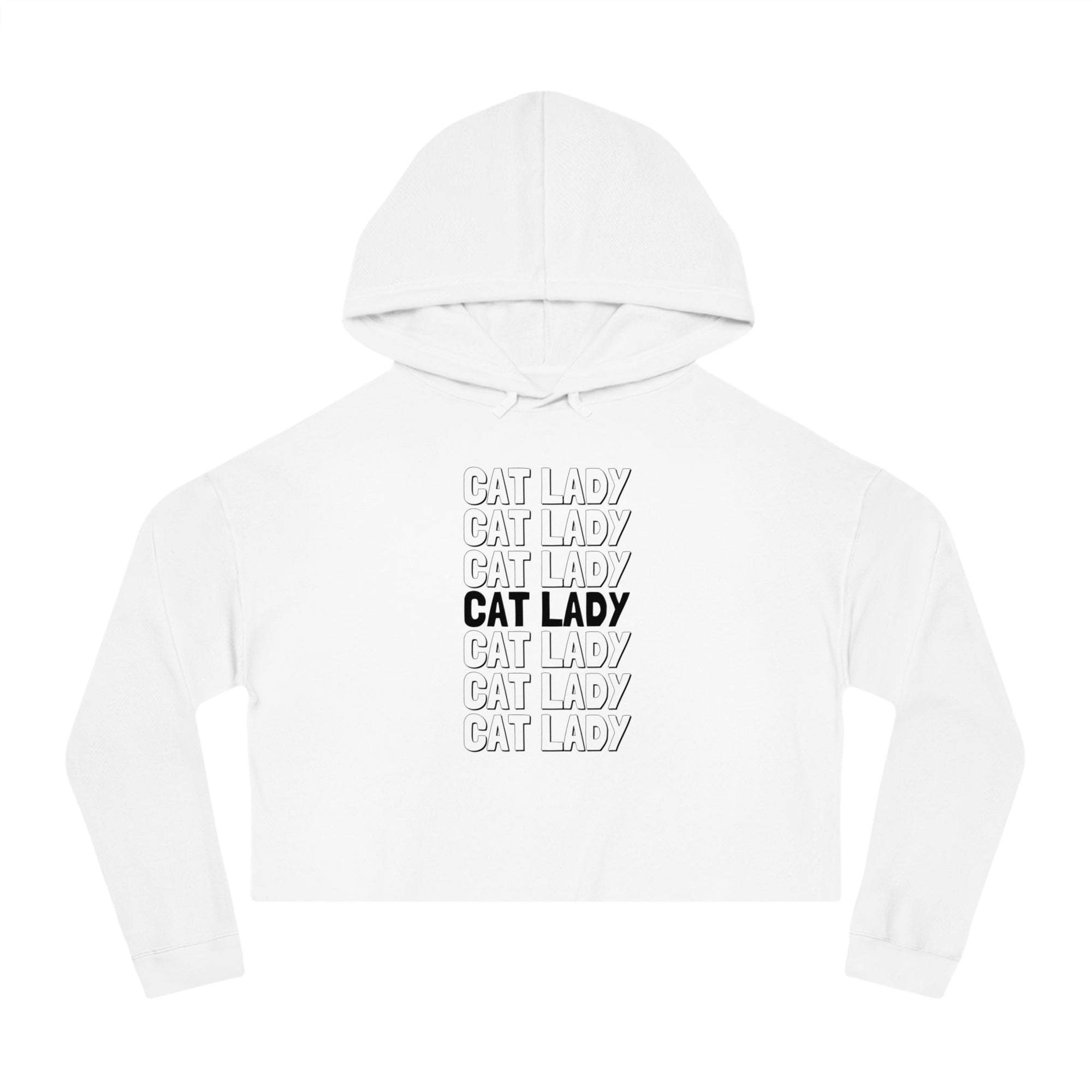 Cat Lady Cropped Hooded Sweatshirt - Hoodie - EpiAl's Shop