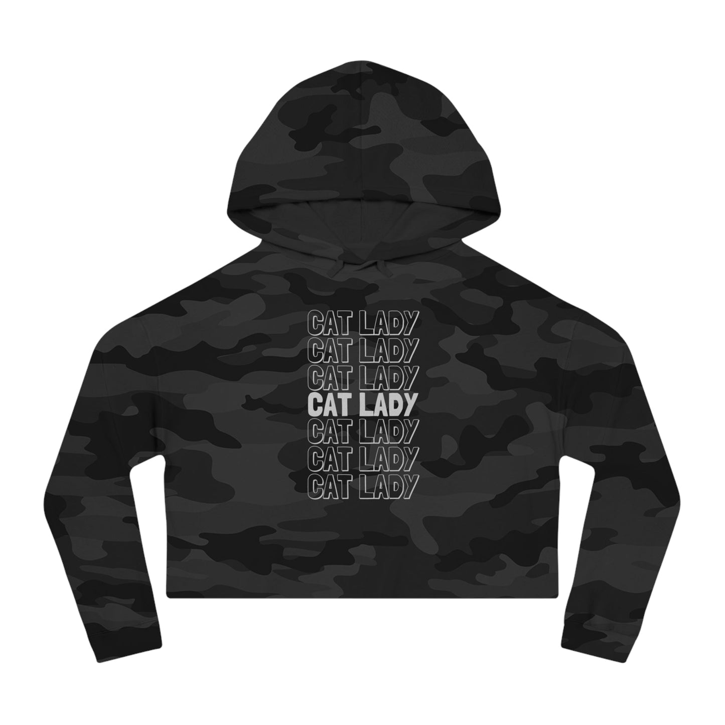 Cat Lady Cropped Hooded Sweatshirt - Hoodie - EpiAl's Shop
