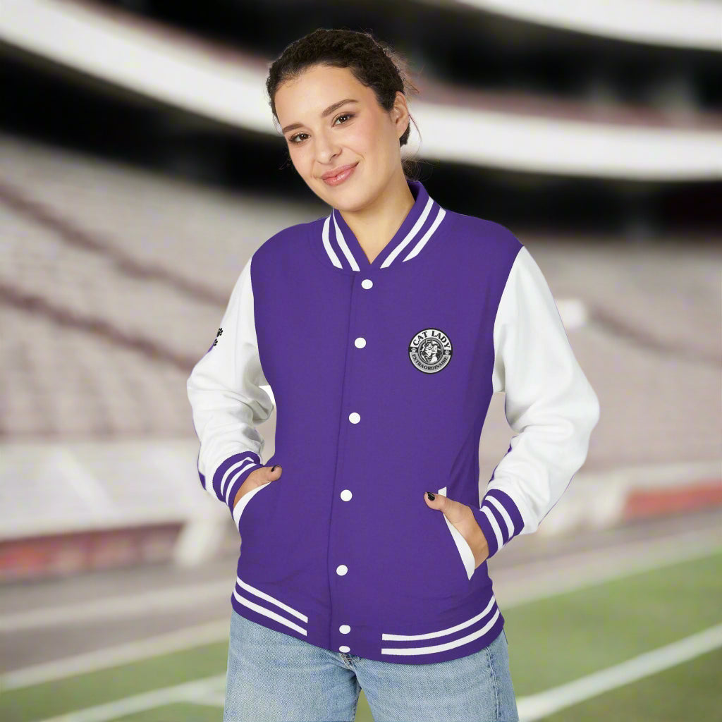 Cat Lady Extraordinaire Colorful Letterman Jacket - Clothing, Coats & Jackets - EpiAl's Shop