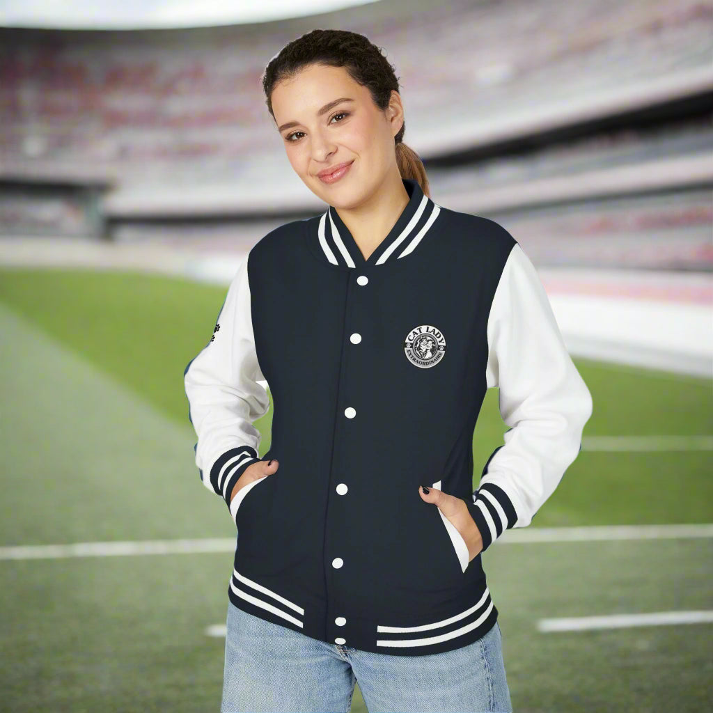 Cat Lady Extraordinaire Colorful Letterman Jacket - Clothing, Coats & Jackets - EpiAl's Shop