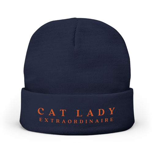 Cat Lady Extraordinaire Knit Beanie, Cozy Winter Hat - Hats, Beanie - EpiAl's Shop