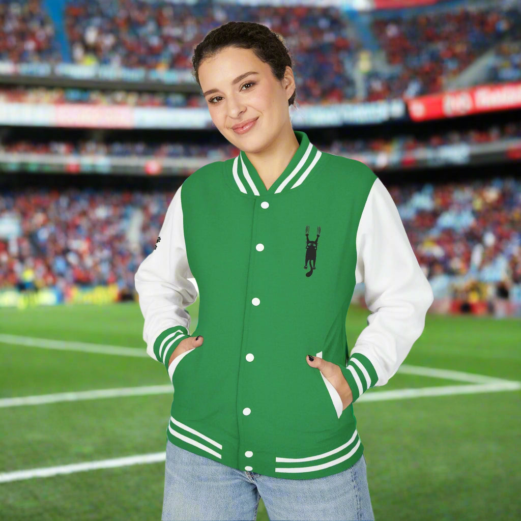 Cat Lady Hanging in There Colorful Letterman Jacket - Clothing, Coats & Jackets - EpiAl's Shop