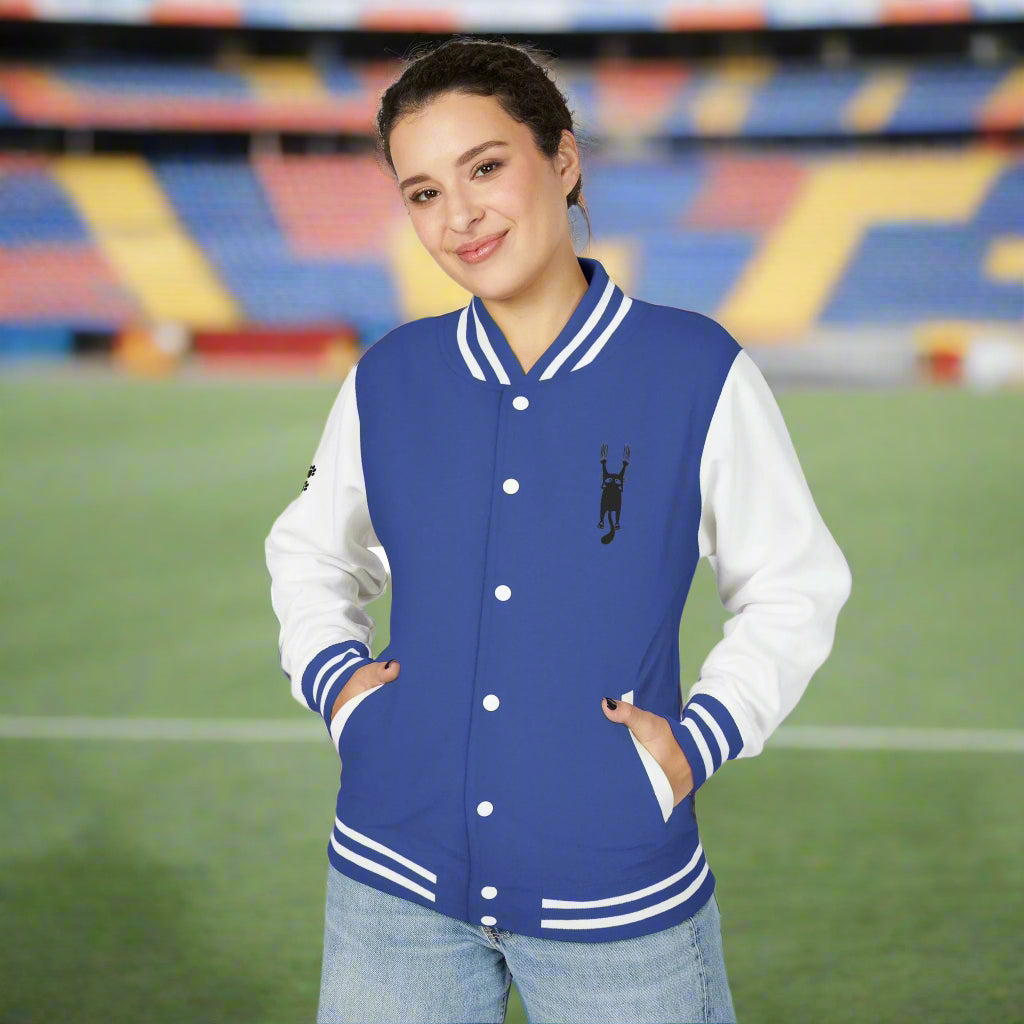 Cat Lady Hanging in There Colorful Letterman Jacket - Clothing, Coats & Jackets - EpiAl's Shop