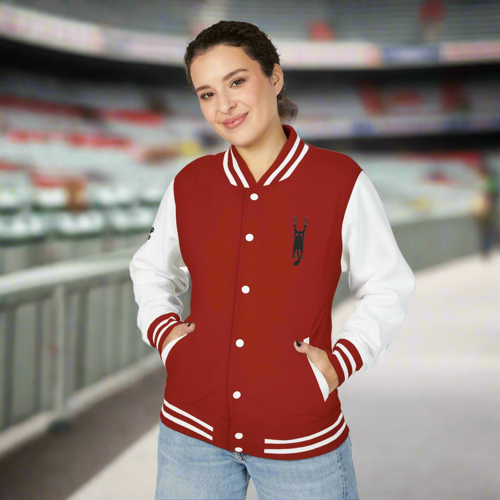 Cat Lady Hanging in There Colorful Letterman Jacket - Clothing, Coats & Jackets - EpiAl's Shop