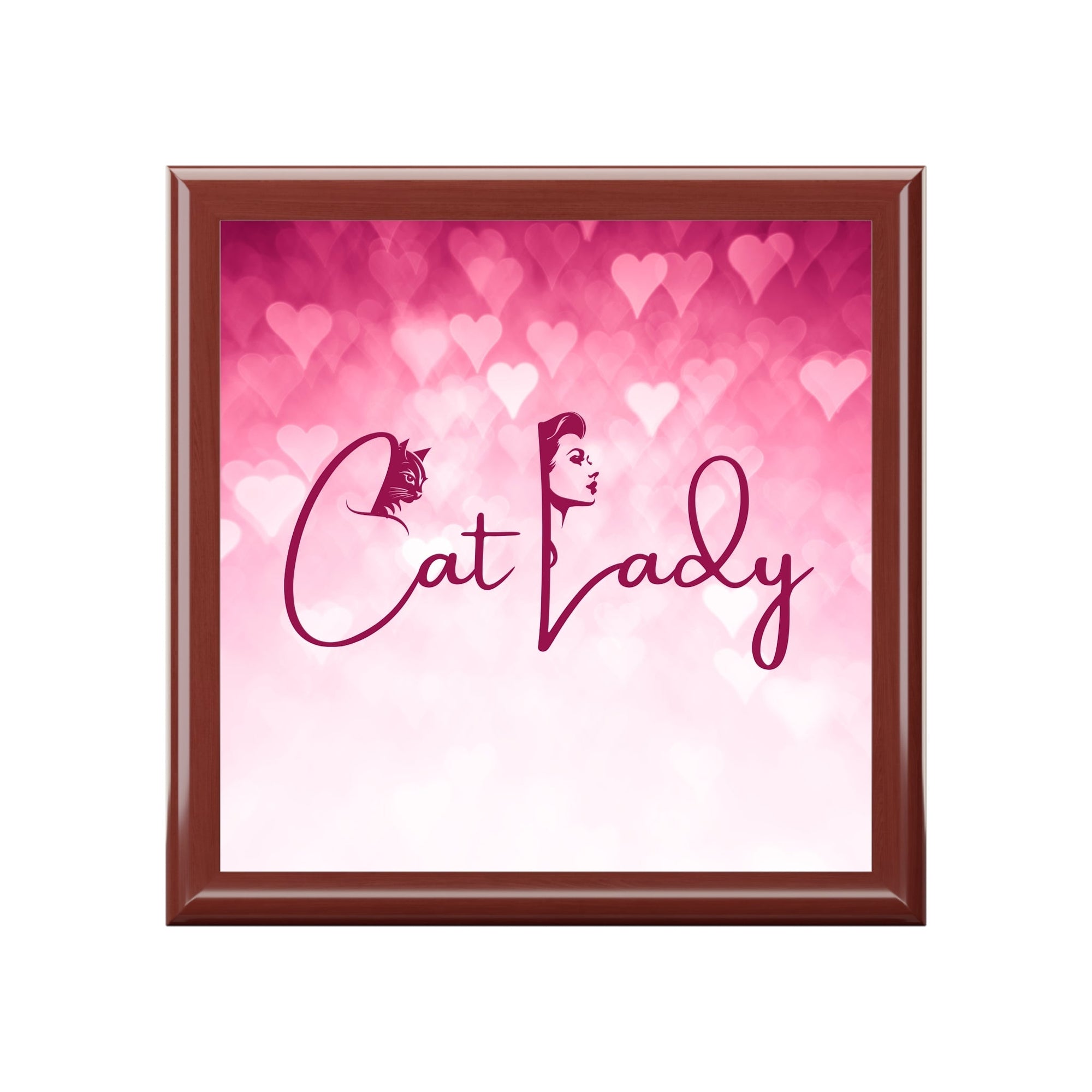 Cat Lady Hearts Jewelry Box - Perfect Gift for Cat Lovers - Decor, Bedroom, Jewelry Boxes - EpiAl's Shop
