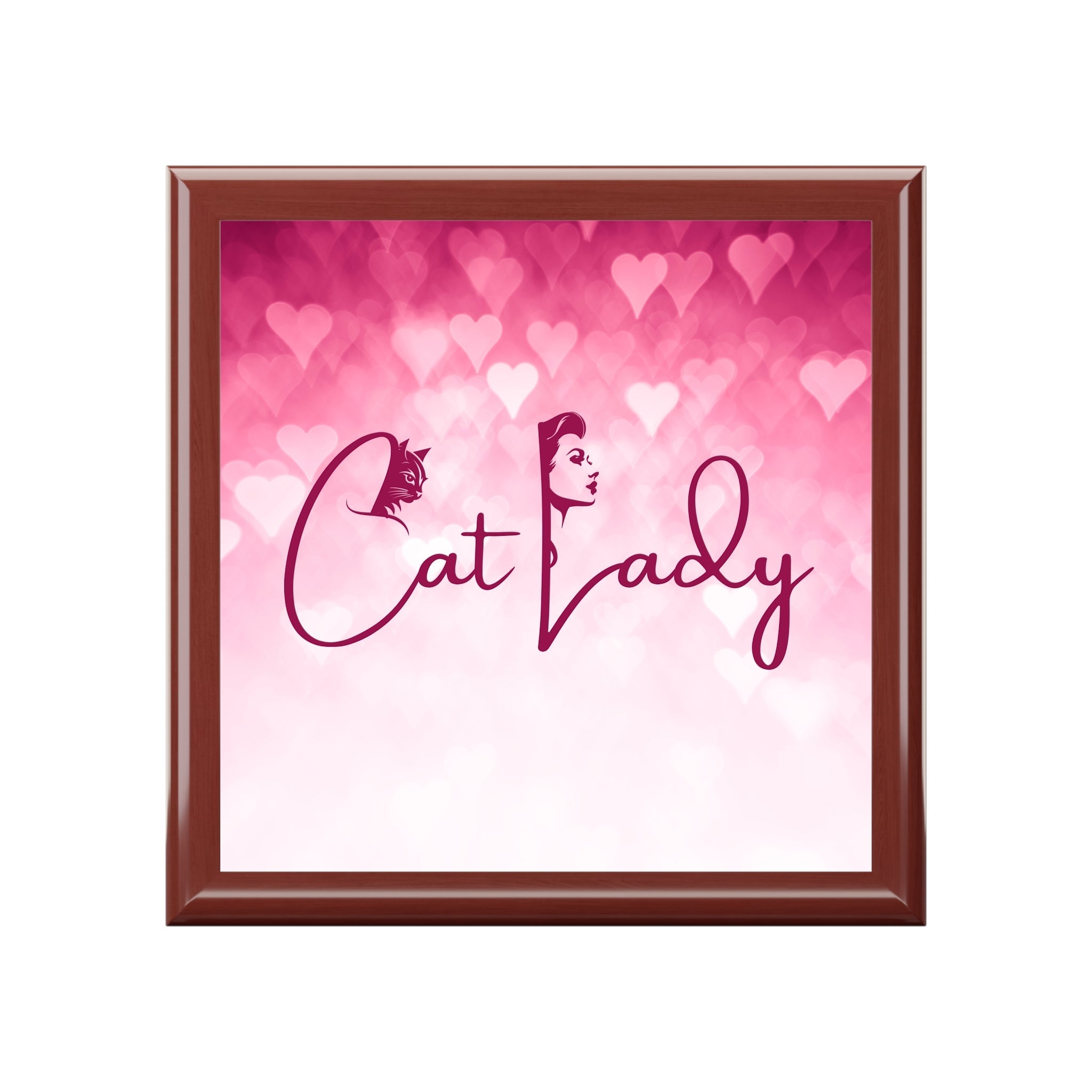 Cat Lady Hearts Jewelry Box - Perfect Gift for Cat Lovers - Decor, Bedroom, Jewelry Boxes - EpiAl's Shop