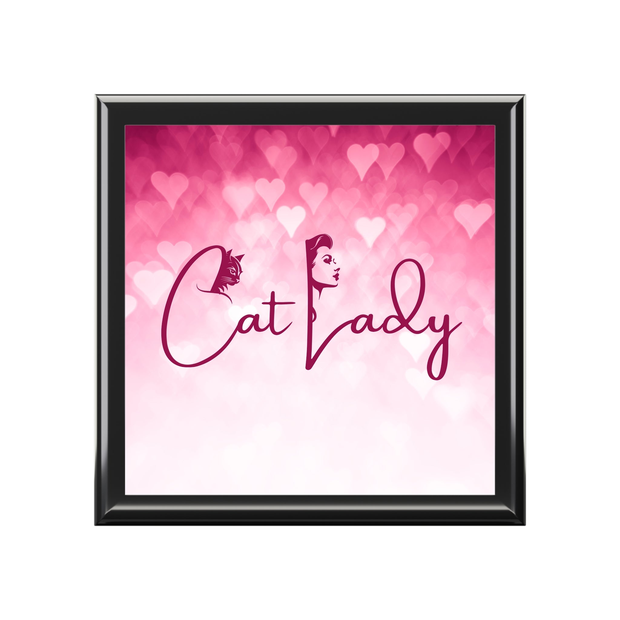 Cat Lady Hearts Jewelry Box - Perfect Gift for Cat Lovers - Decor, Bedroom, Jewelry Boxes - EpiAl's Shop