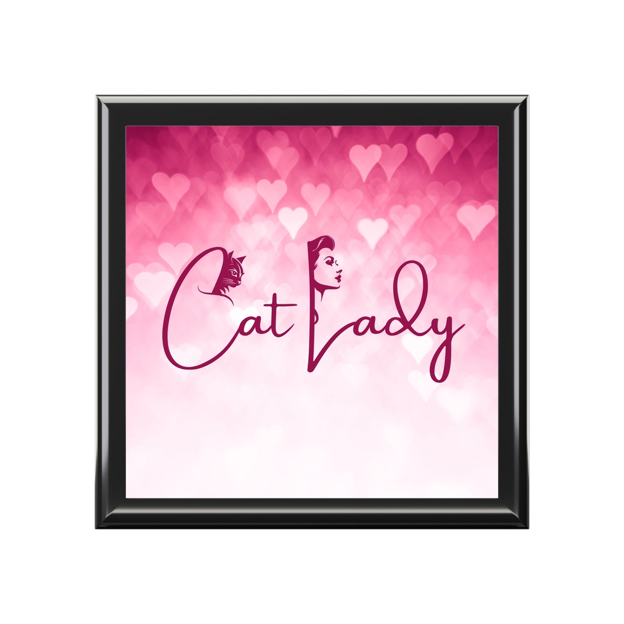 Cat Lady Hearts Jewelry Box - Perfect Gift for Cat Lovers - Decor, Bedroom, Jewelry Boxes - EpiAl's Shop