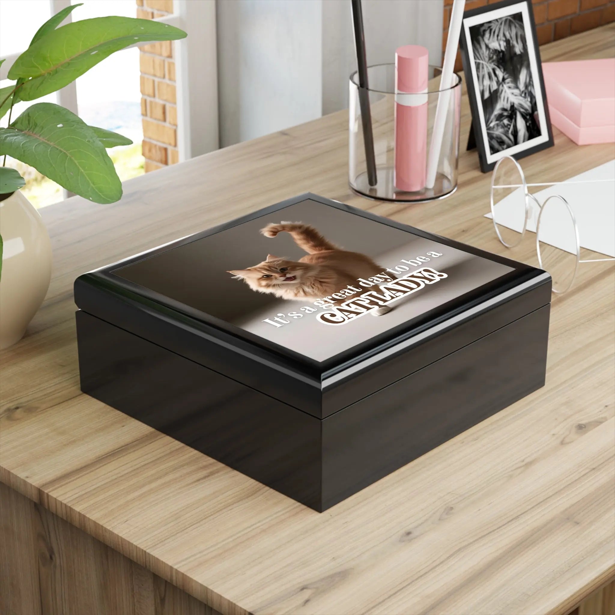Cat Lady Jewelry Box – Stylish Organizer for Pet Lovers - Decor, Bedroom, Jewelry Boxes - EpiAl's Shop