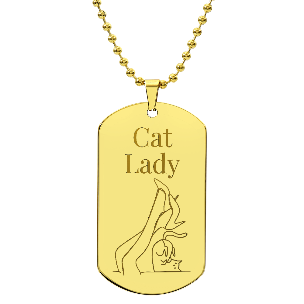 Cat Lady Legs Engraved Necklace - Jewelry, Necklaces - EpiAl's Shop