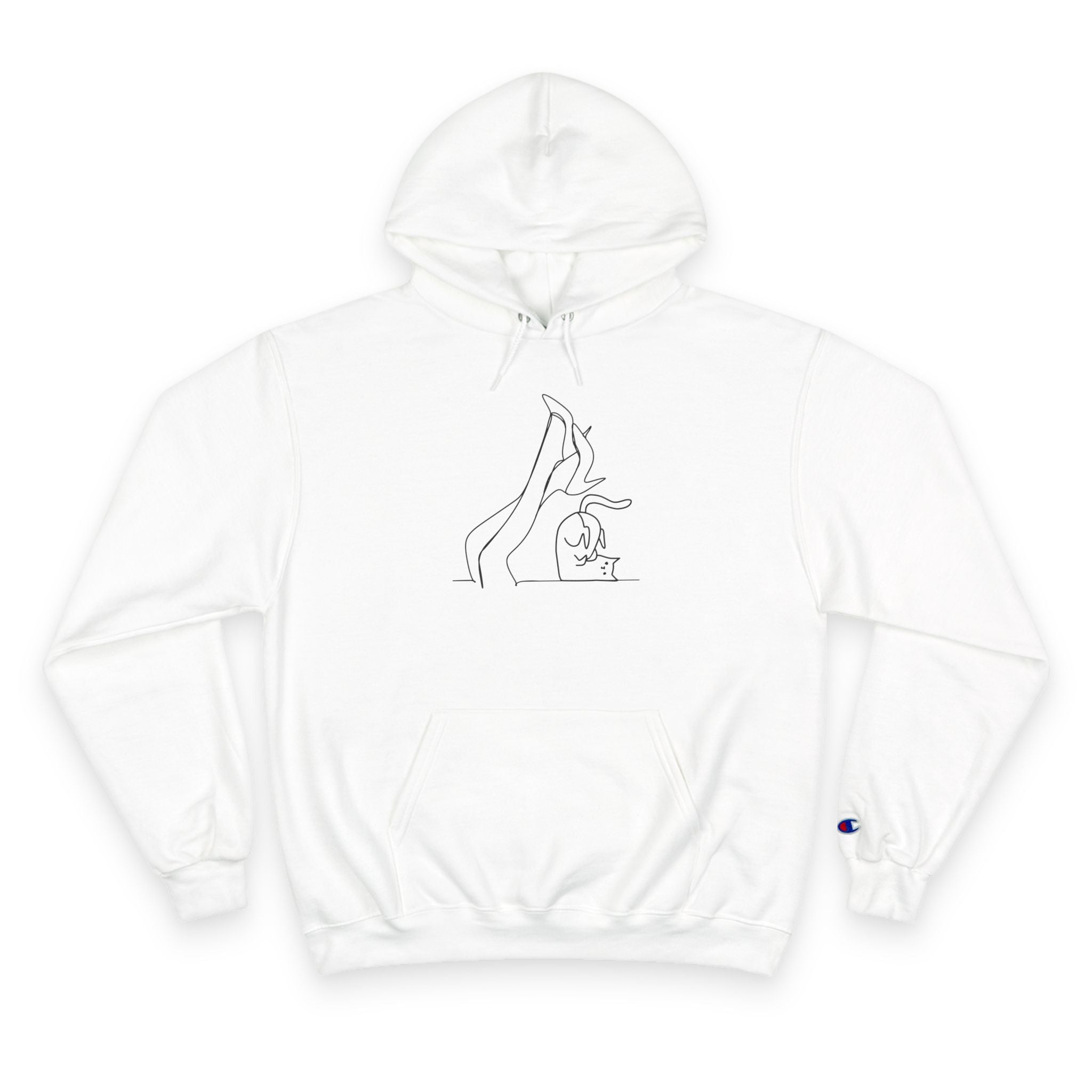 Cat Lady Legs Minimalist Art Hoodie - Clothing, Hoodies - EpiAl's Shop