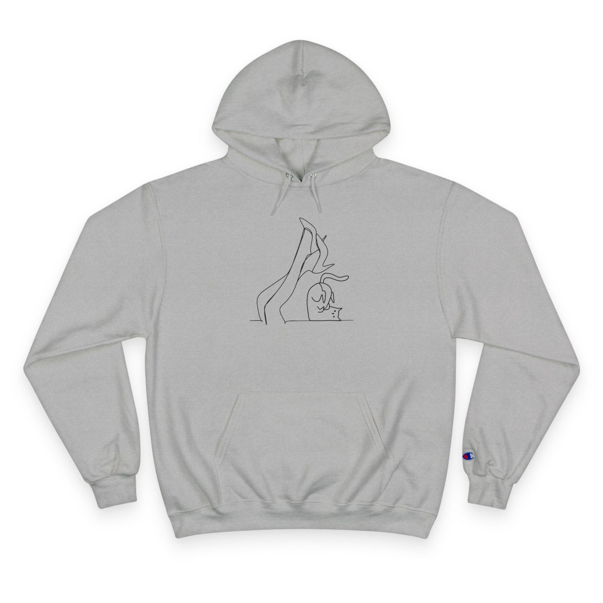 Cat Lady Legs Minimalist Art Hoodie - Clothing, Hoodies - EpiAl's Shop
