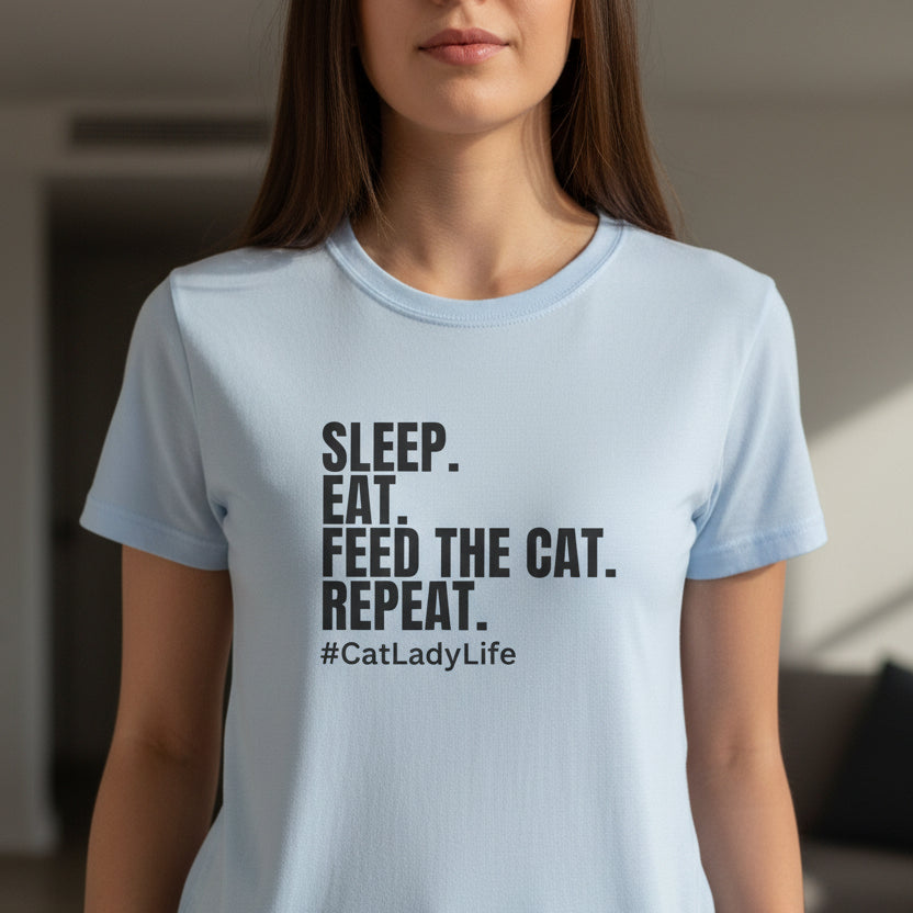 Cat Lady Life Cute Women's Softstyle T-Shirt - Clothing, T-shirts - EpiAl's Shop