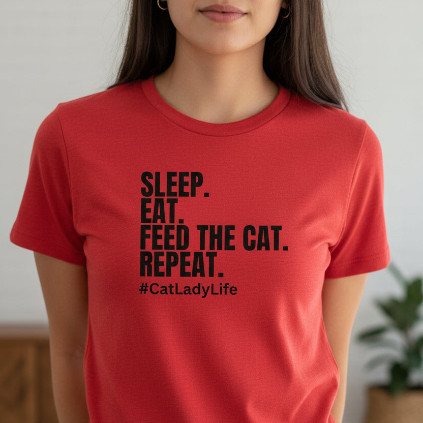 Cat Lady Life Cute Women's Softstyle T-Shirt - Clothing, T-shirts - EpiAl's Shop