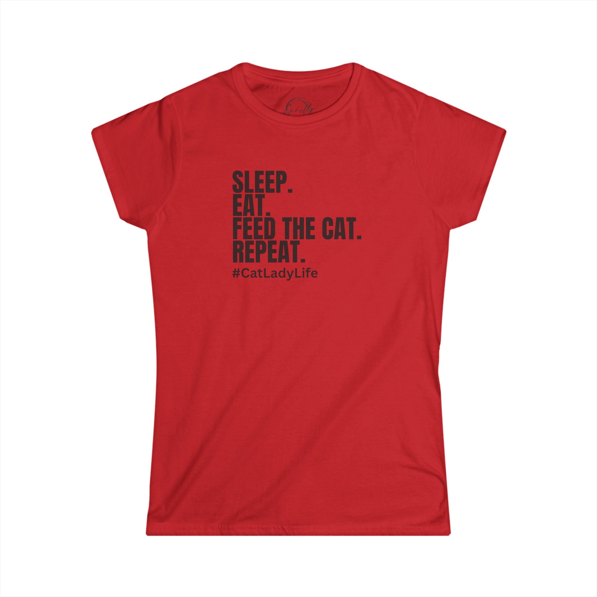 Cat Lady Life Cute Women's Softstyle T-Shirt - Clothing, T-shirts - EpiAl's Shop
