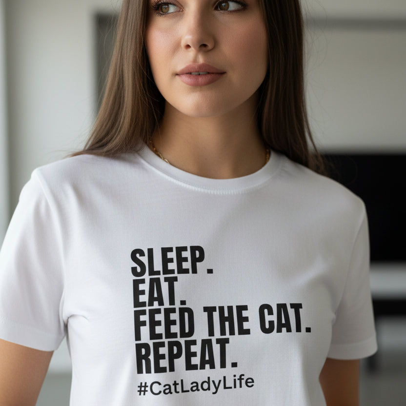Cat Lady Life Cute Women's Softstyle T-Shirt - Clothing, T-shirts - EpiAl's Shop