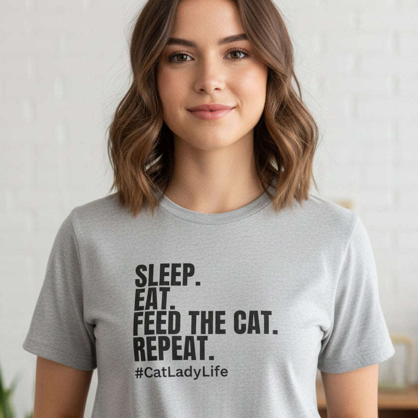 Cat Lady Life Cute Women's Softstyle T-Shirt - Clothing, T-shirts - EpiAl's Shop