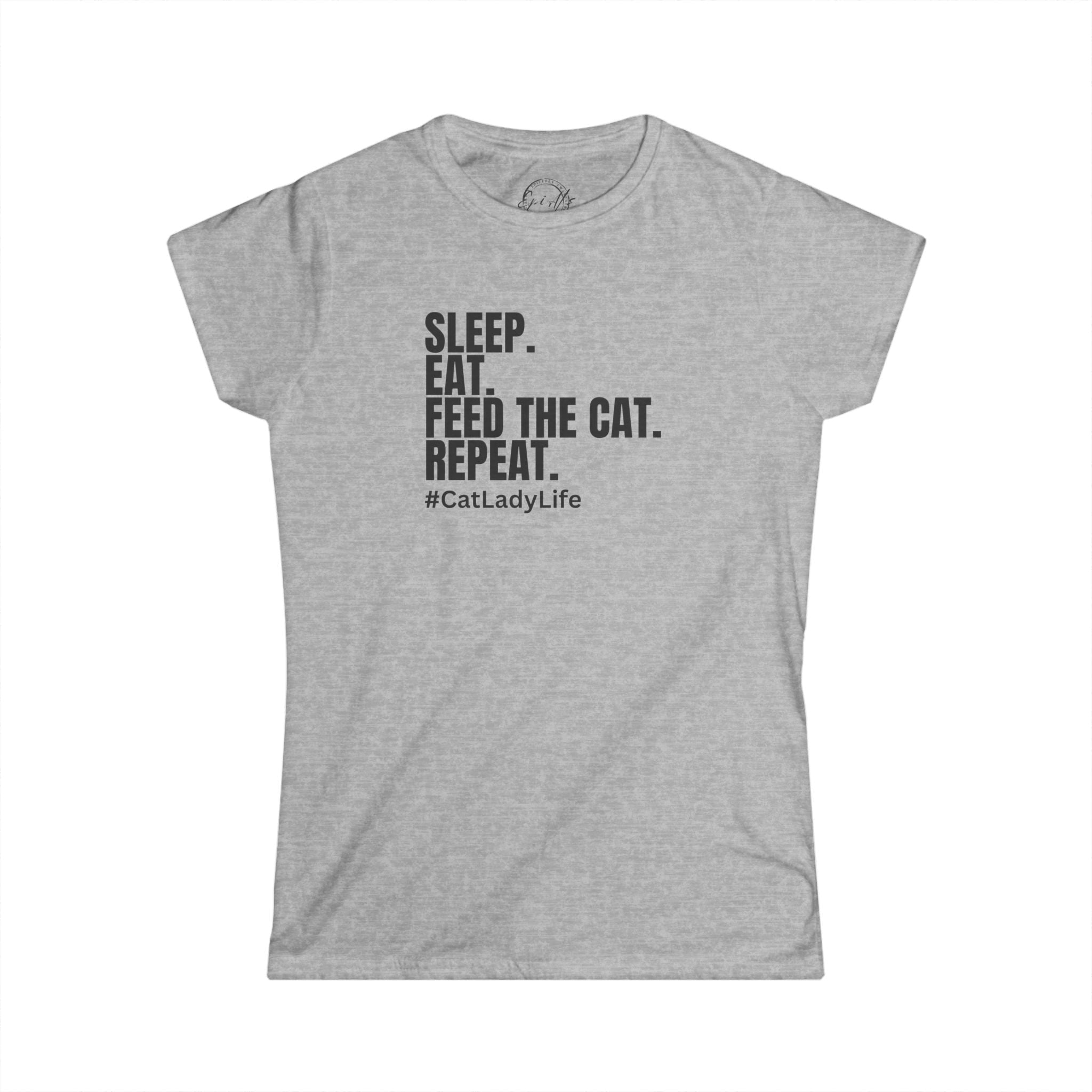 Cat Lady Life Cute Women's Softstyle T-Shirt - Clothing, T-shirts - EpiAl's Shop