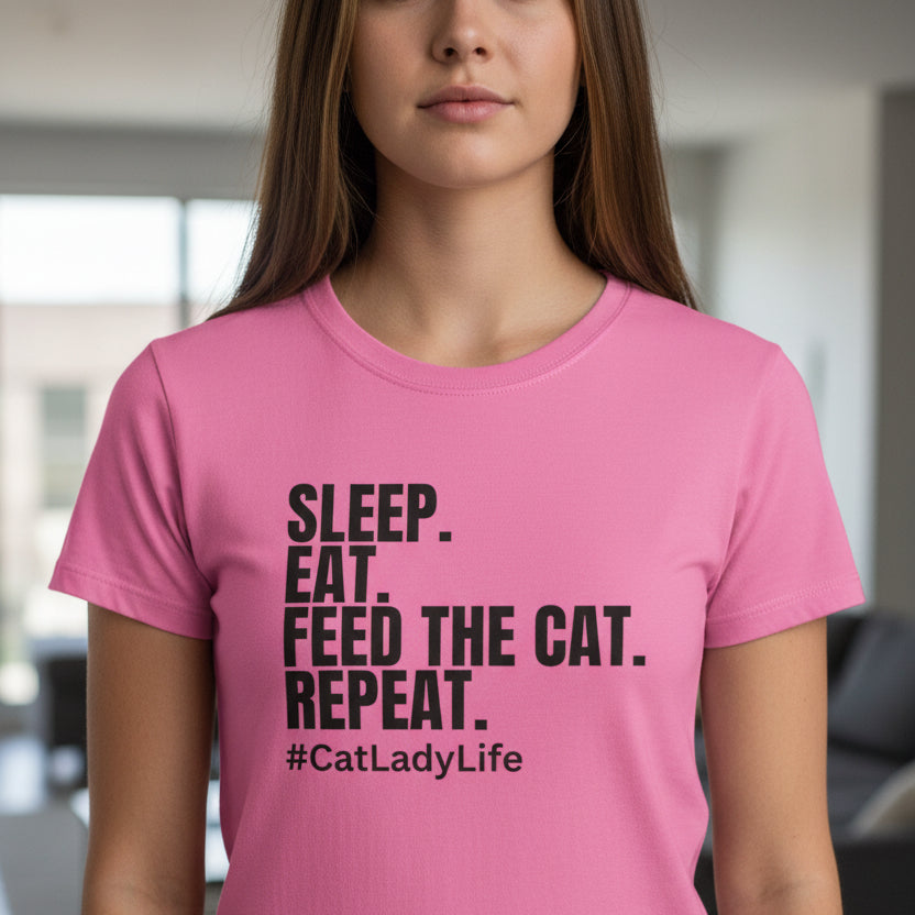 Cat Lady Life Cute Women's Softstyle T-Shirt - Clothing, T-shirts - EpiAl's Shop
