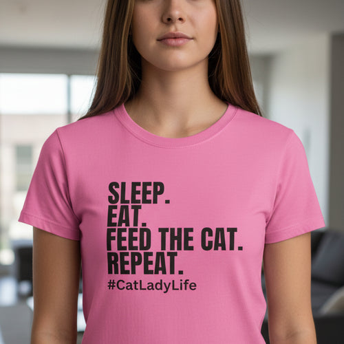 Cat Lady Life Cute Women's Softstyle T-Shirt - Clothing, T-shirts - EpiAl's Shop