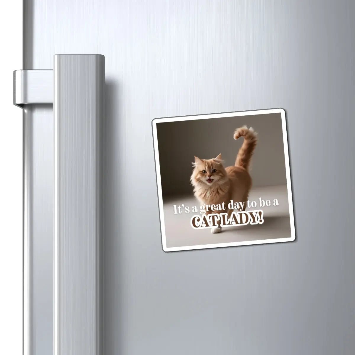 Cat Lady Refrigerator Magnet - Perfect Gift for Cat Lovers - Decor, Kitchen, Magnets - EpiAl's Shop