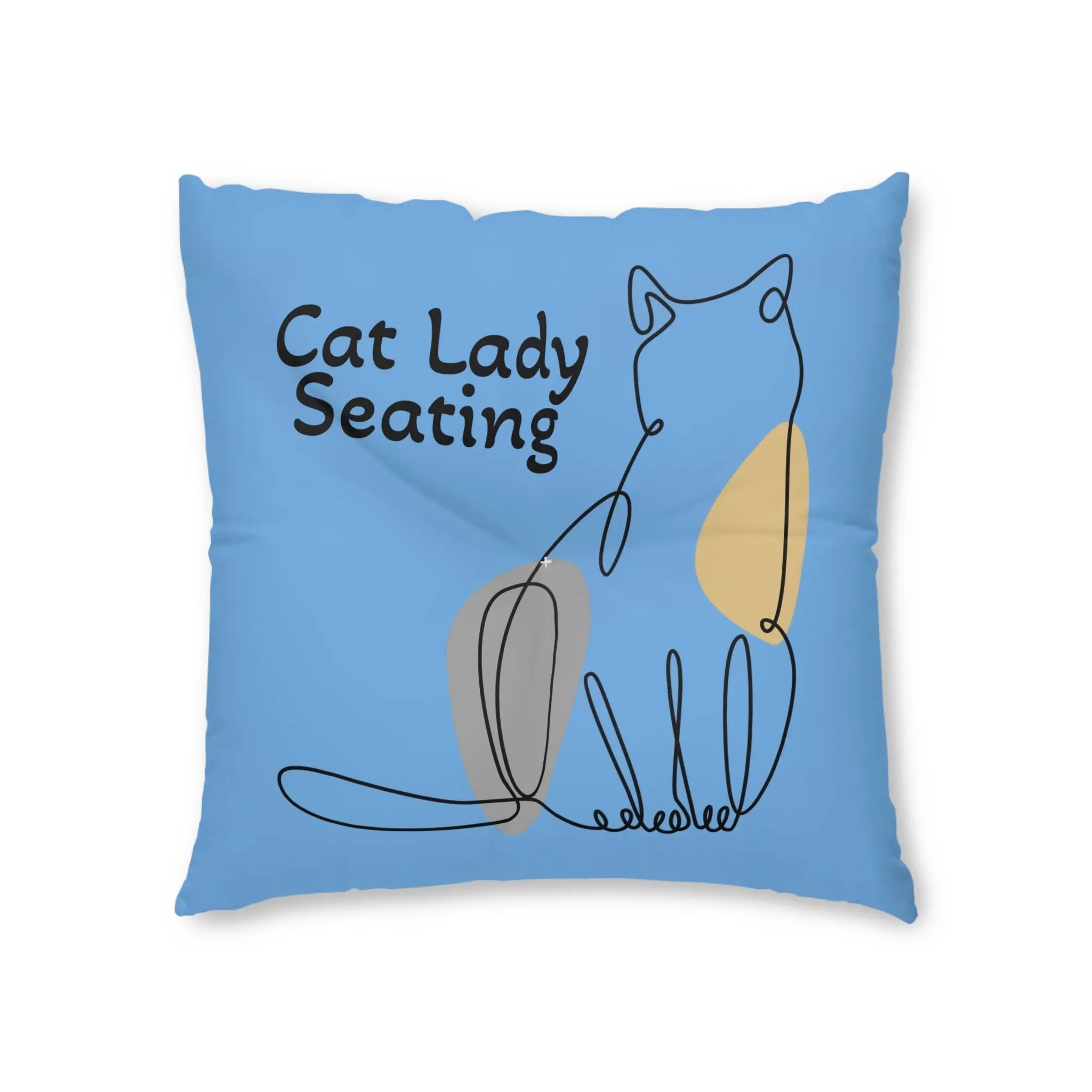 Cat Lady Seating Tufted Floor Pillow, Square - Decor, Home, Pillows - EpiAl's Shop