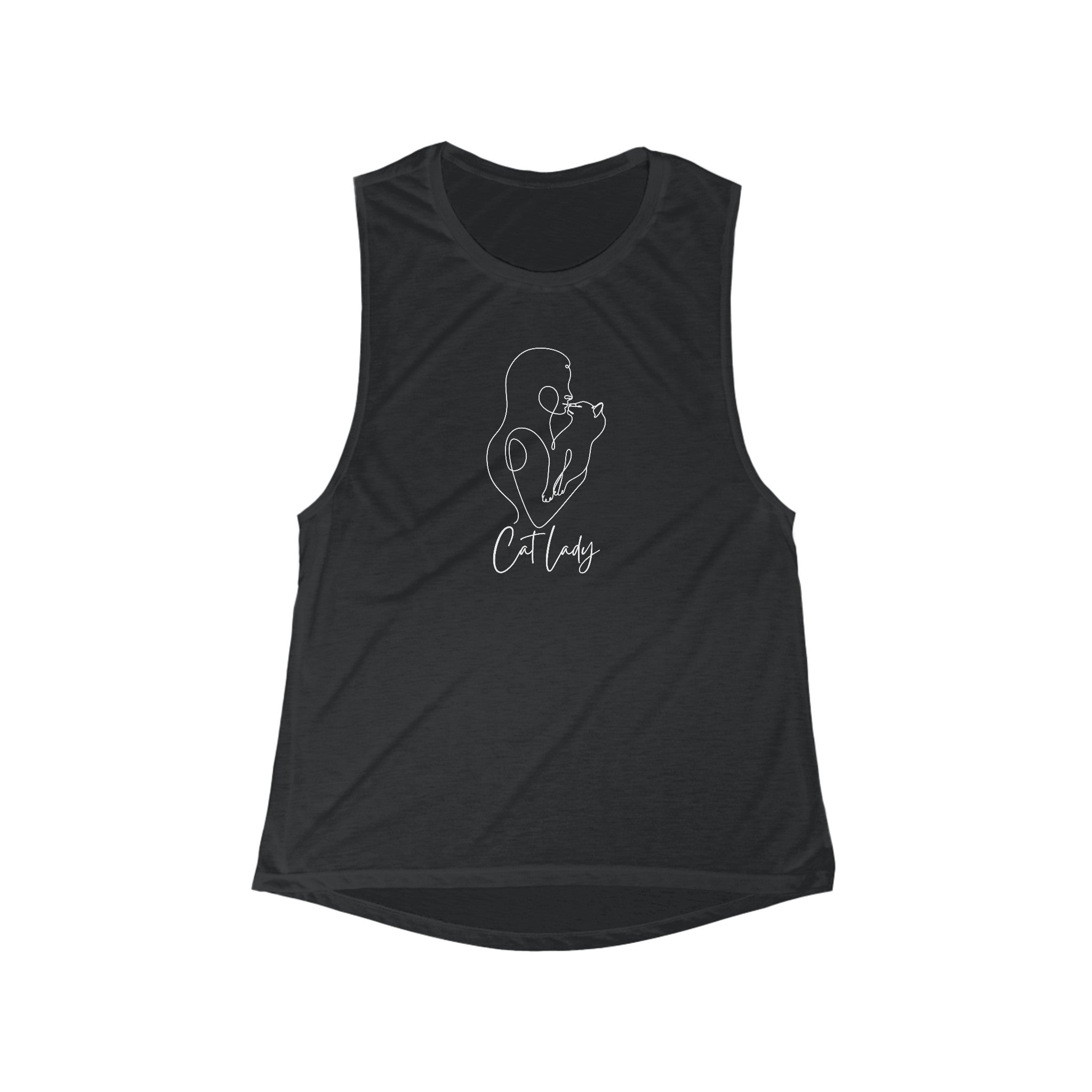 Cat Lady Women's Flowy Scoop Muscle Tank - EpiAl's Shop