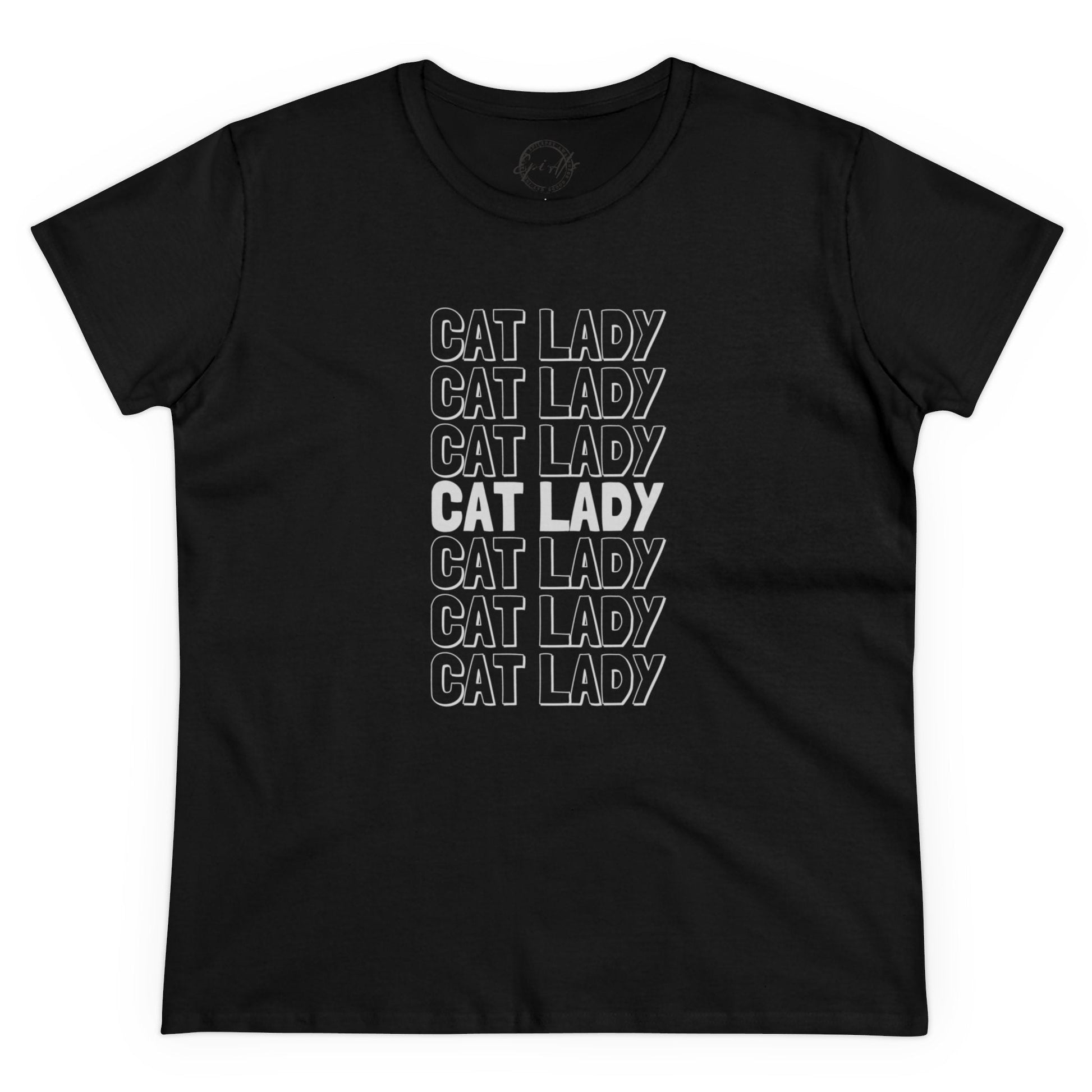Cat Lady Women's Midweight Cotton Tee - T - Shirt - Epileptic Al’s Shop