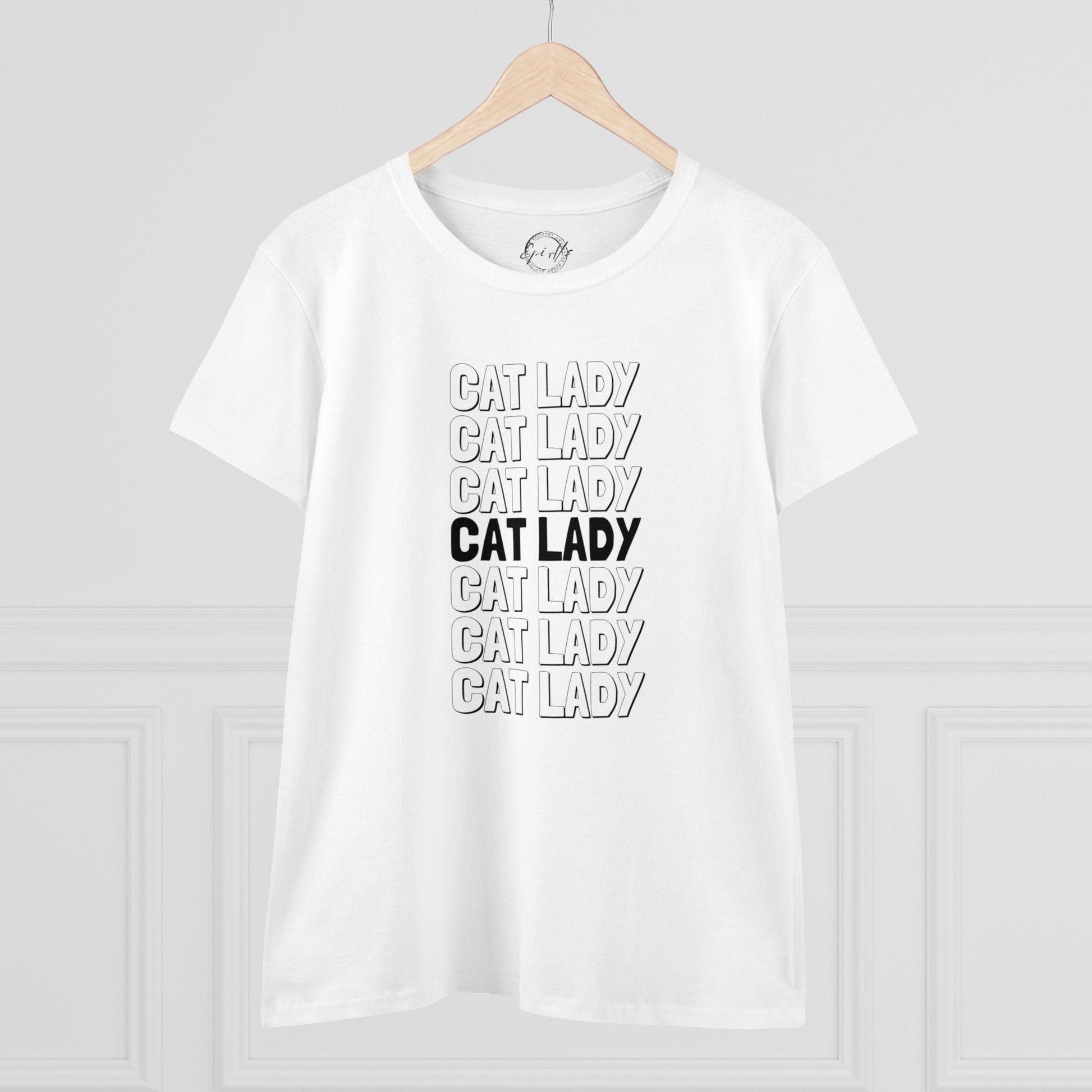 Cat Lady Women's Midweight Cotton Tee - T - Shirt - Epileptic Al’s Shop