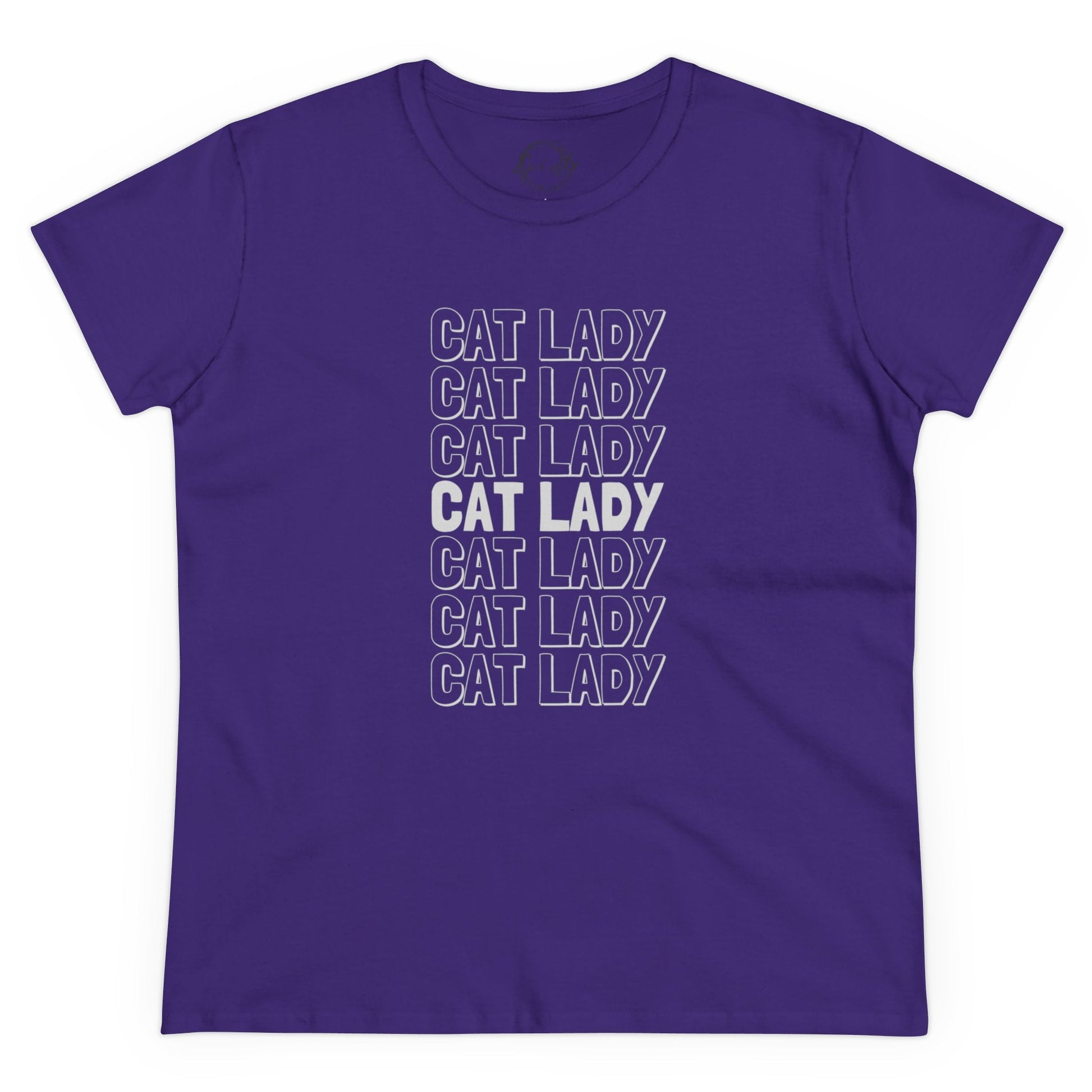 Cat Lady Women's Midweight Cotton Tee - T - Shirt - Epileptic Al’s Shop