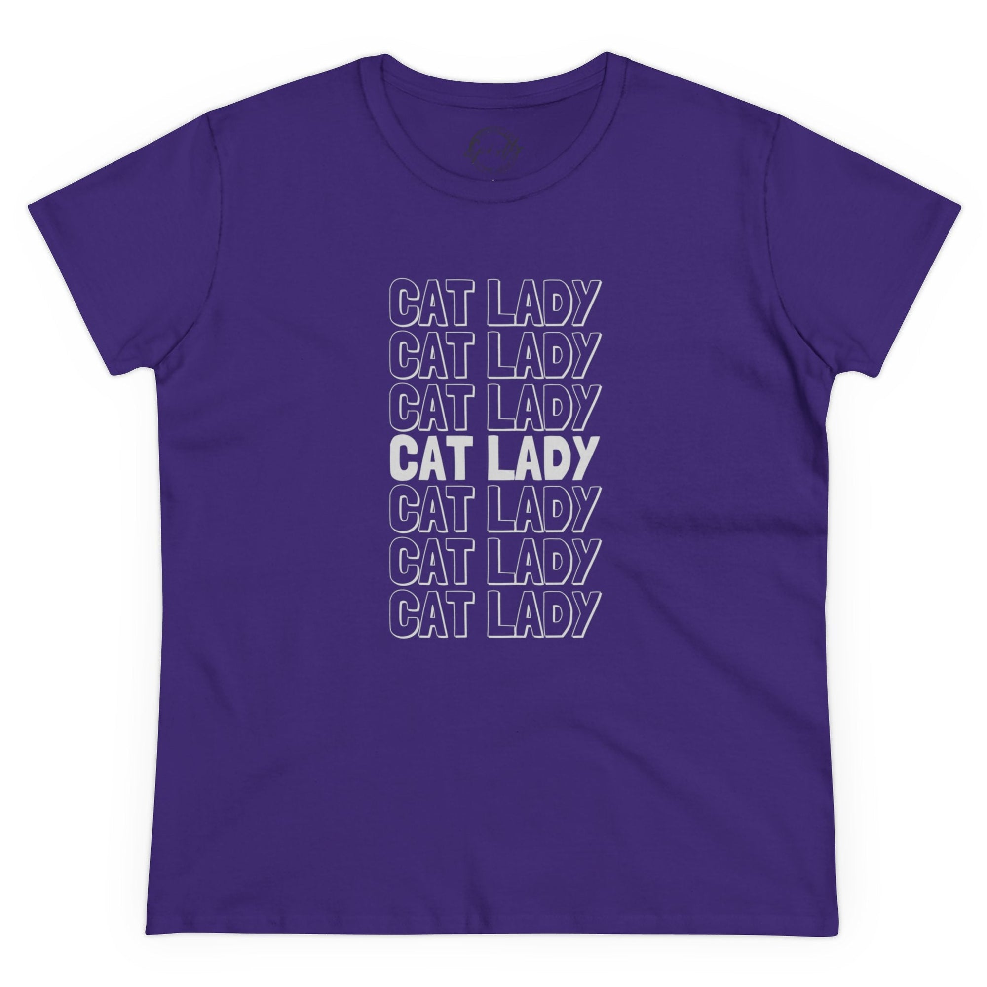 Cat Lady Women's Midweight Cotton Tee - T - Shirt - Epileptic Al’s Shop