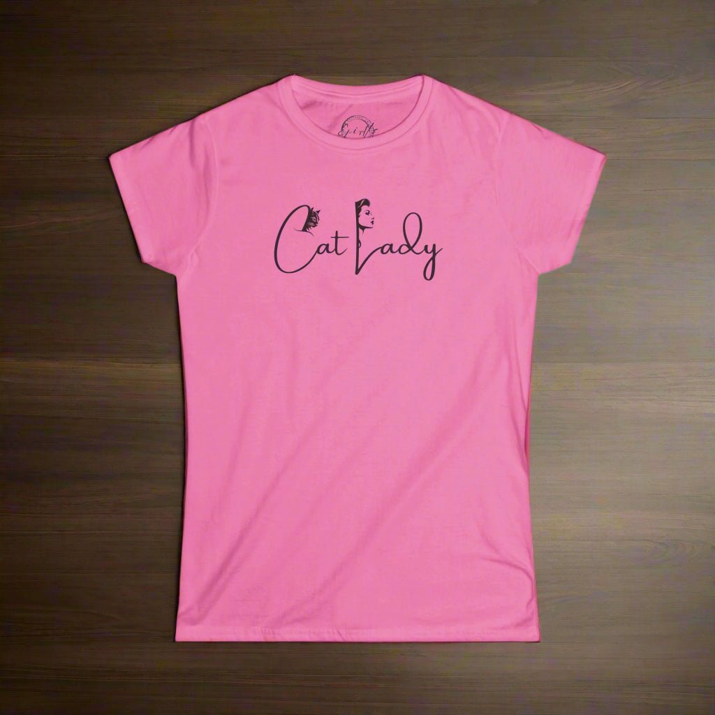 Cat Lady Women's Softstyle Tee - Perfect for Cat Lovers - Clothing, T-shirts - EpiAl's Shop