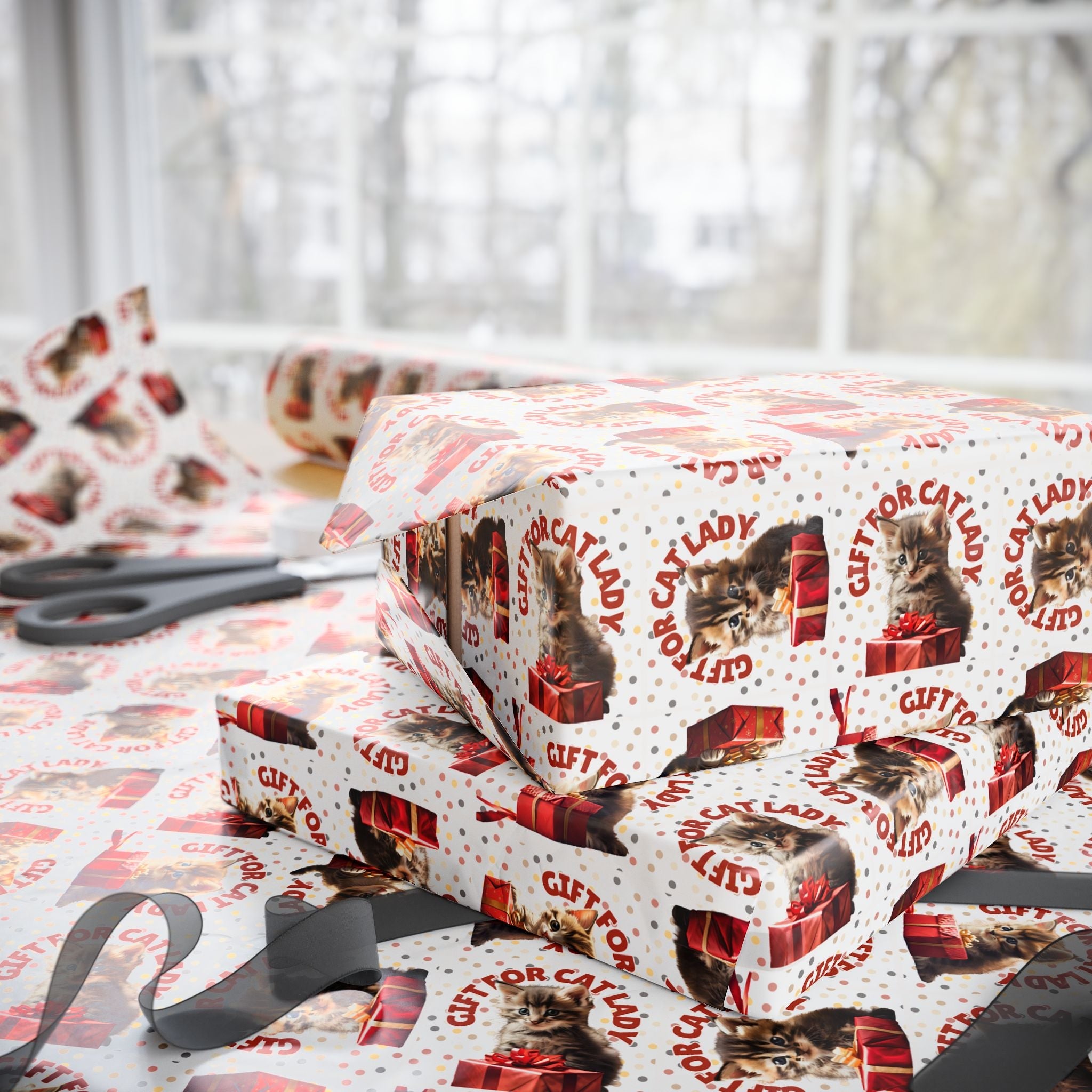 Cat Lady Wrapping Paper for Gifts - Paper Products, Gift Wrapping Paper - EpiAl's Shop