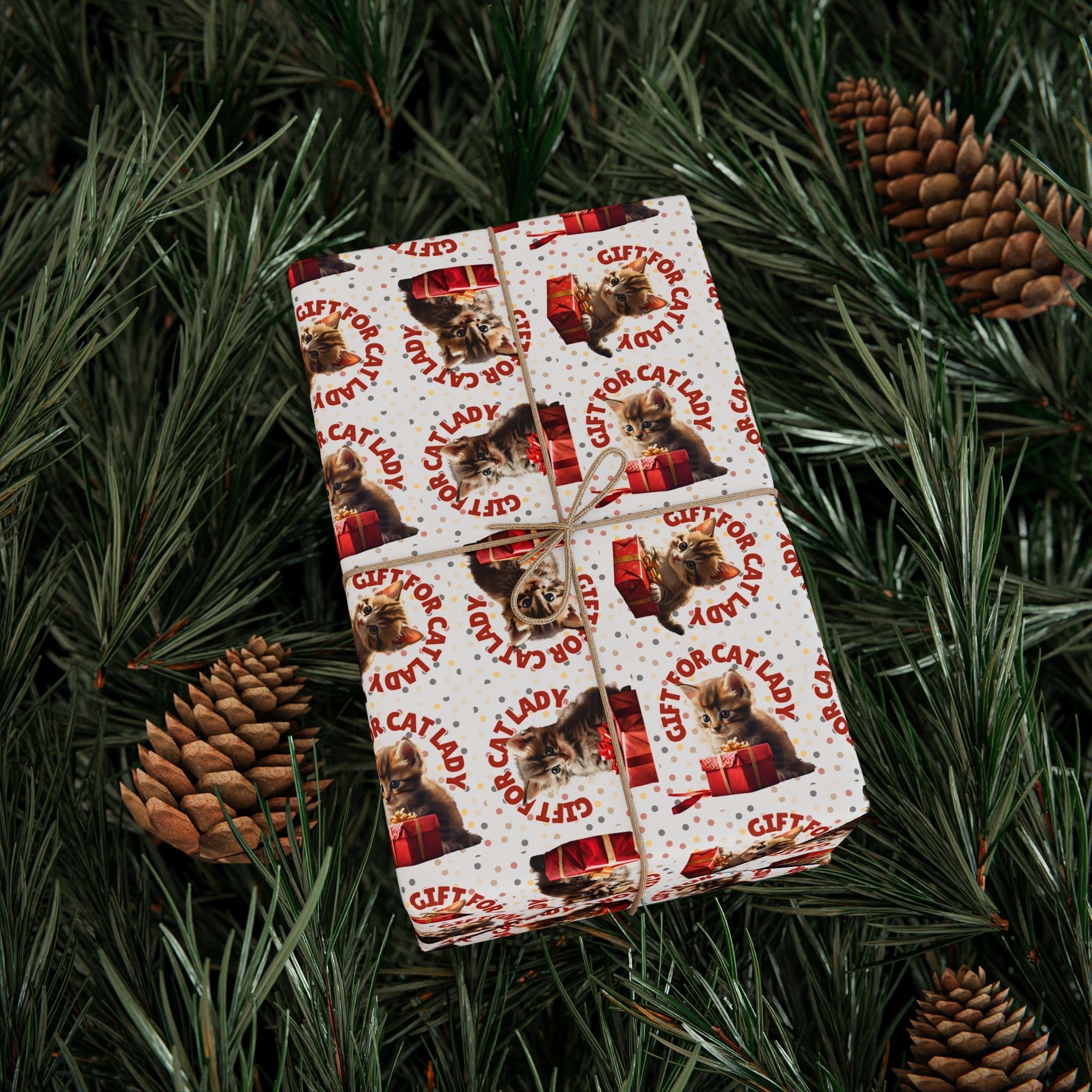 Cat Lady Wrapping Paper for Gifts - Paper Products, Gift Wrapping Paper - EpiAl's Shop