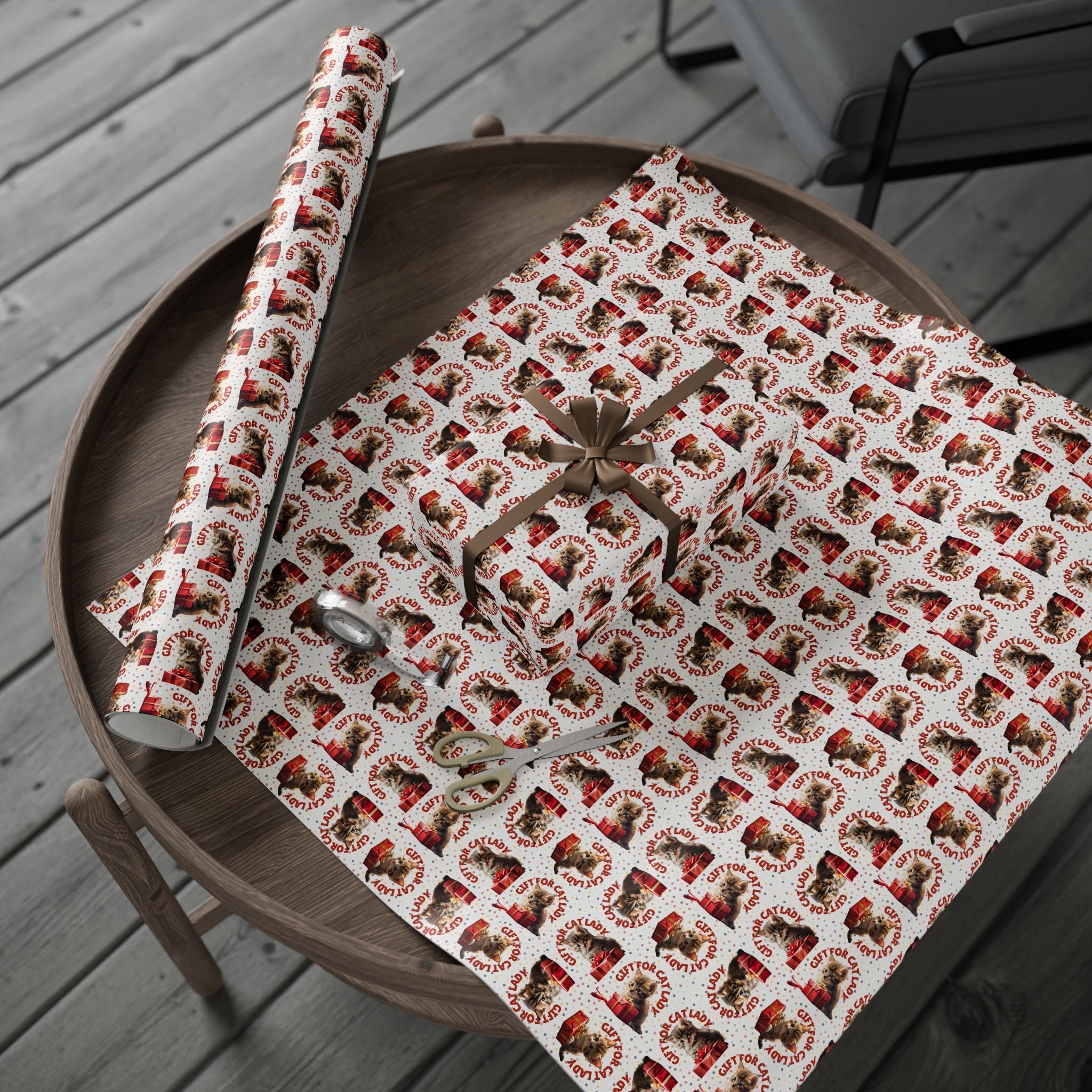 Cat Lady Wrapping Paper for Gifts - Paper Products, Gift Wrapping Paper - EpiAl's Shop