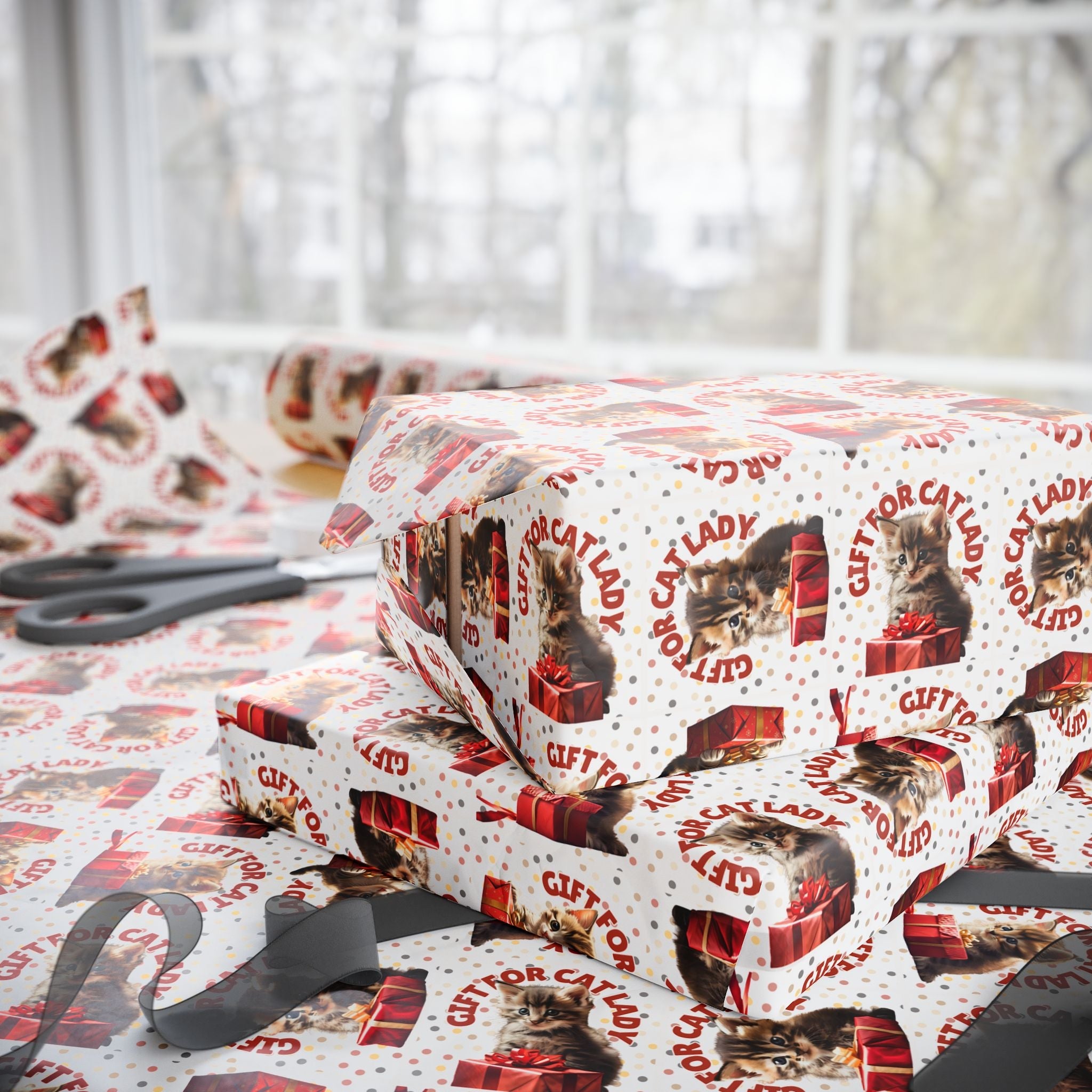 Cat Lady Wrapping Paper for Gifts - Paper Products, Gift Wrapping Paper - EpiAl's Shop