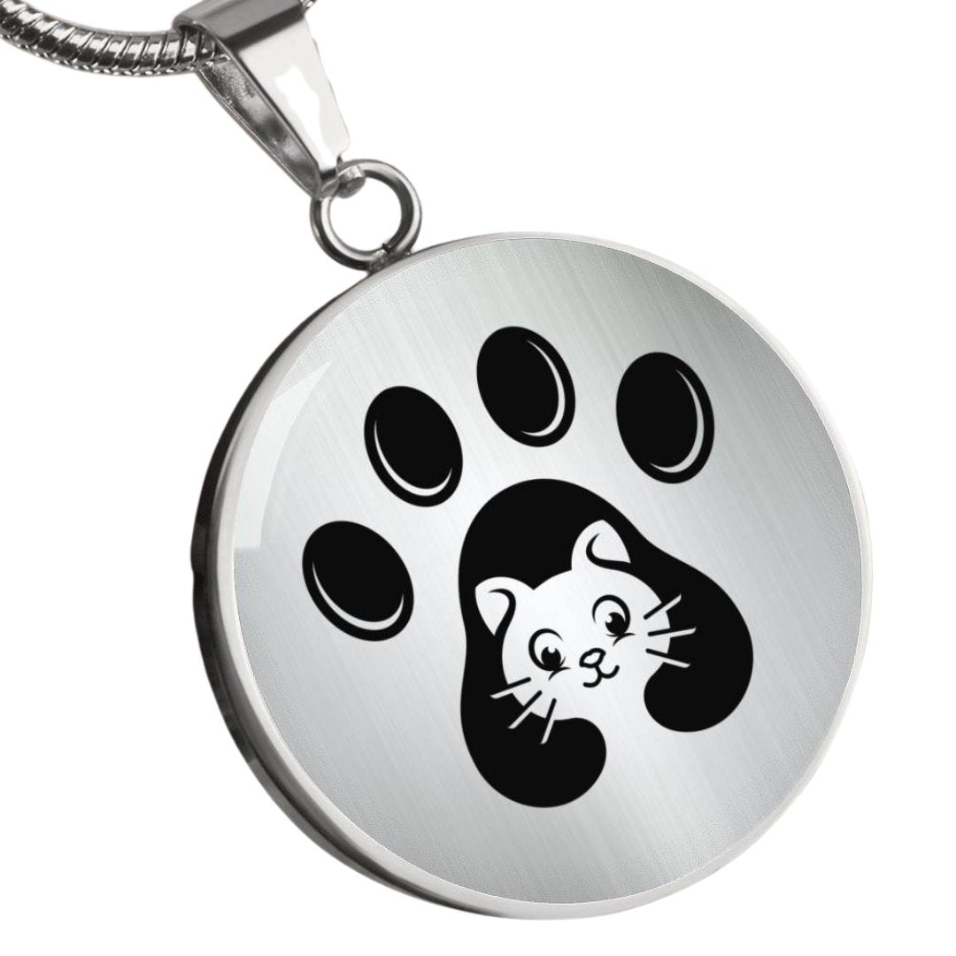 Cat Lover Paw Necklace - Jewelry - Epileptic Al’s Shop