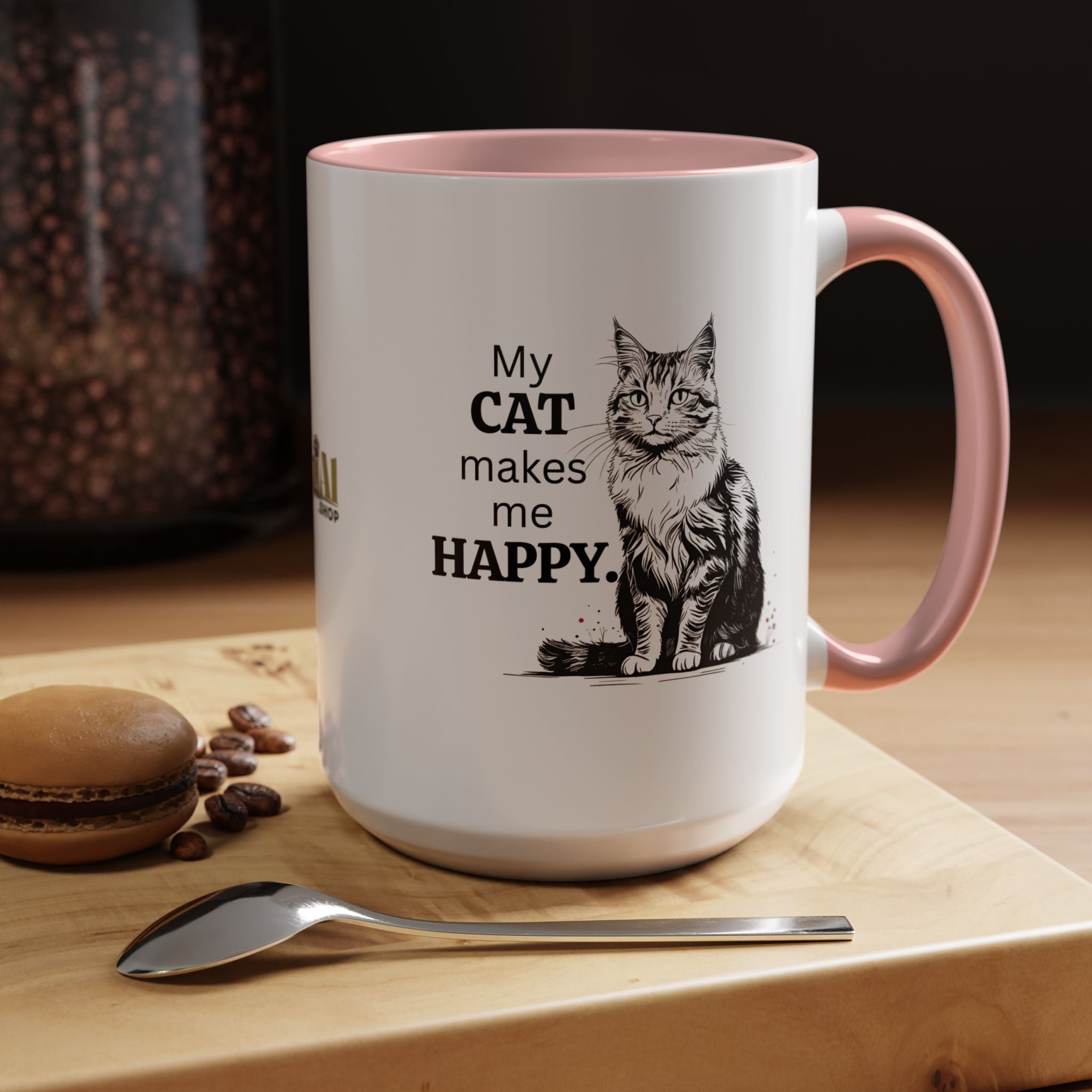 Cat Lover's Accent Coffee Mug: Perfect Gift for Cat Owners - Drinkware, Coffee Mugs - EpiAl's Shop