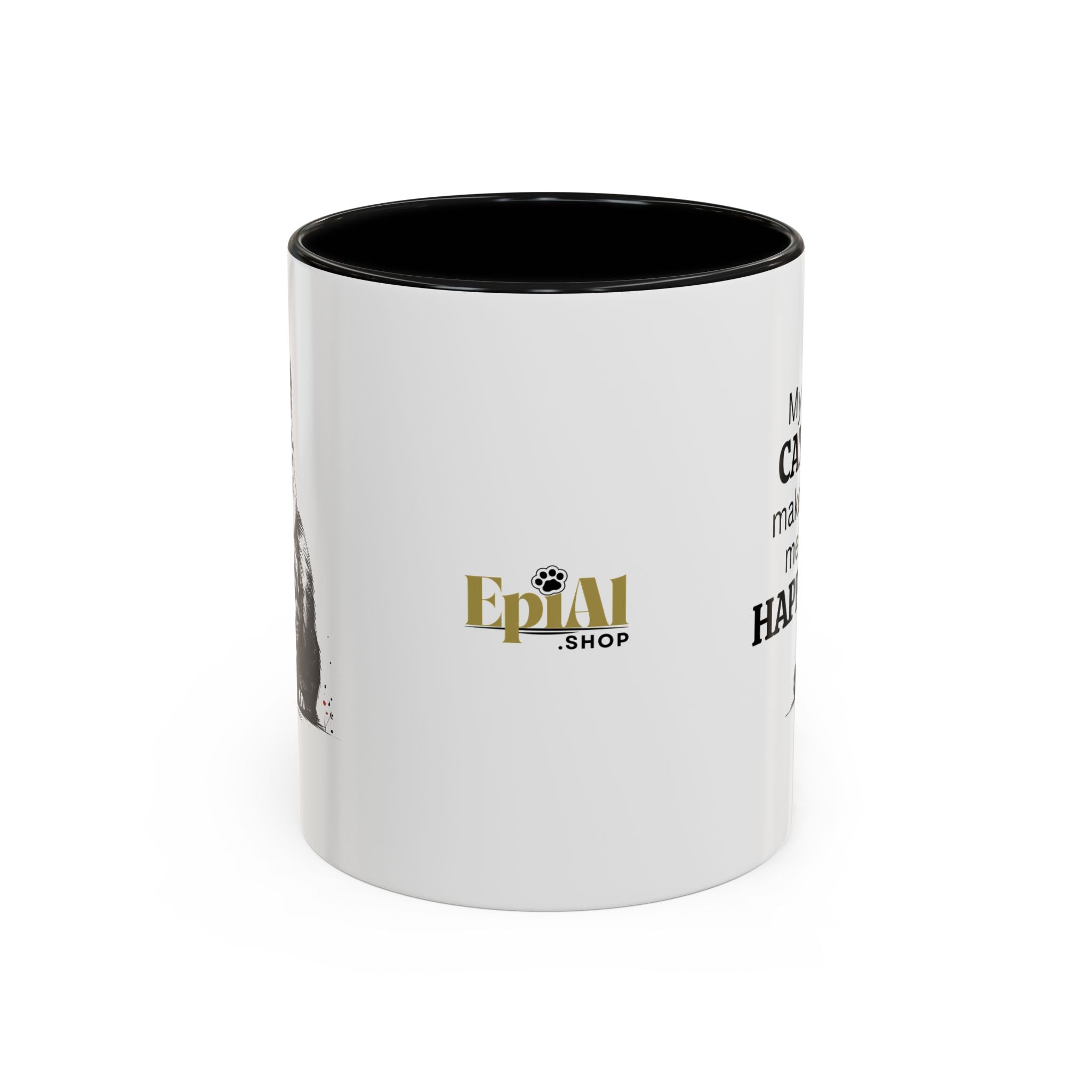 Cat Lover's Accent Coffee Mug: Perfect Gift for Cat Owners - Drinkware, Coffee Mugs - EpiAl's Shop