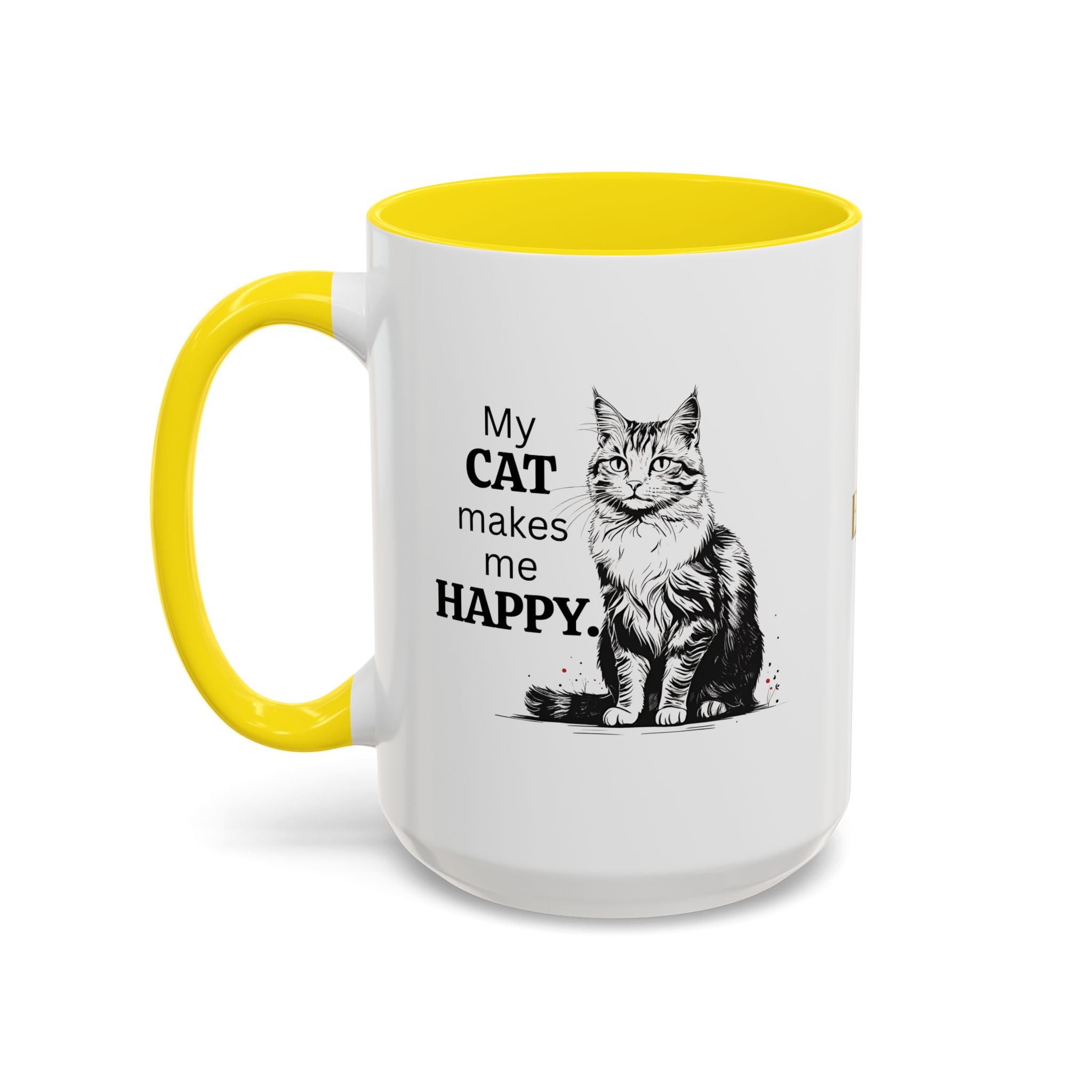 Cat Lover's Accent Coffee Mug: Perfect Gift for Cat Owners - Drinkware, Coffee Mugs - EpiAl's Shop