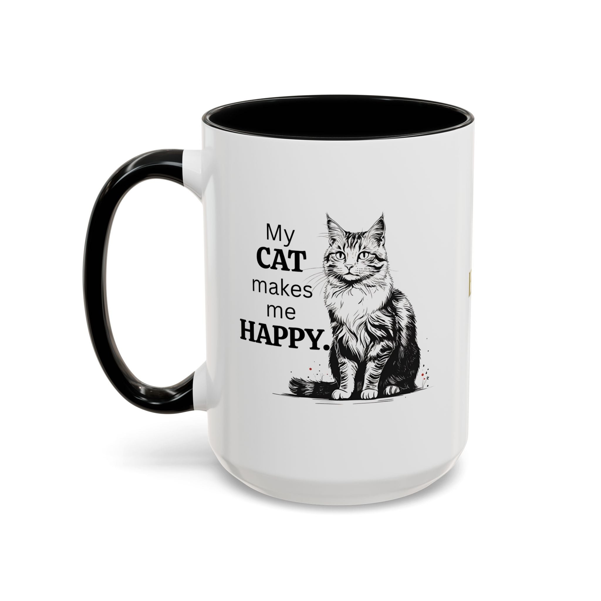 Cat Lover's Accent Coffee Mug: Perfect Gift for Cat Owners - Drinkware, Coffee Mugs - EpiAl's Shop